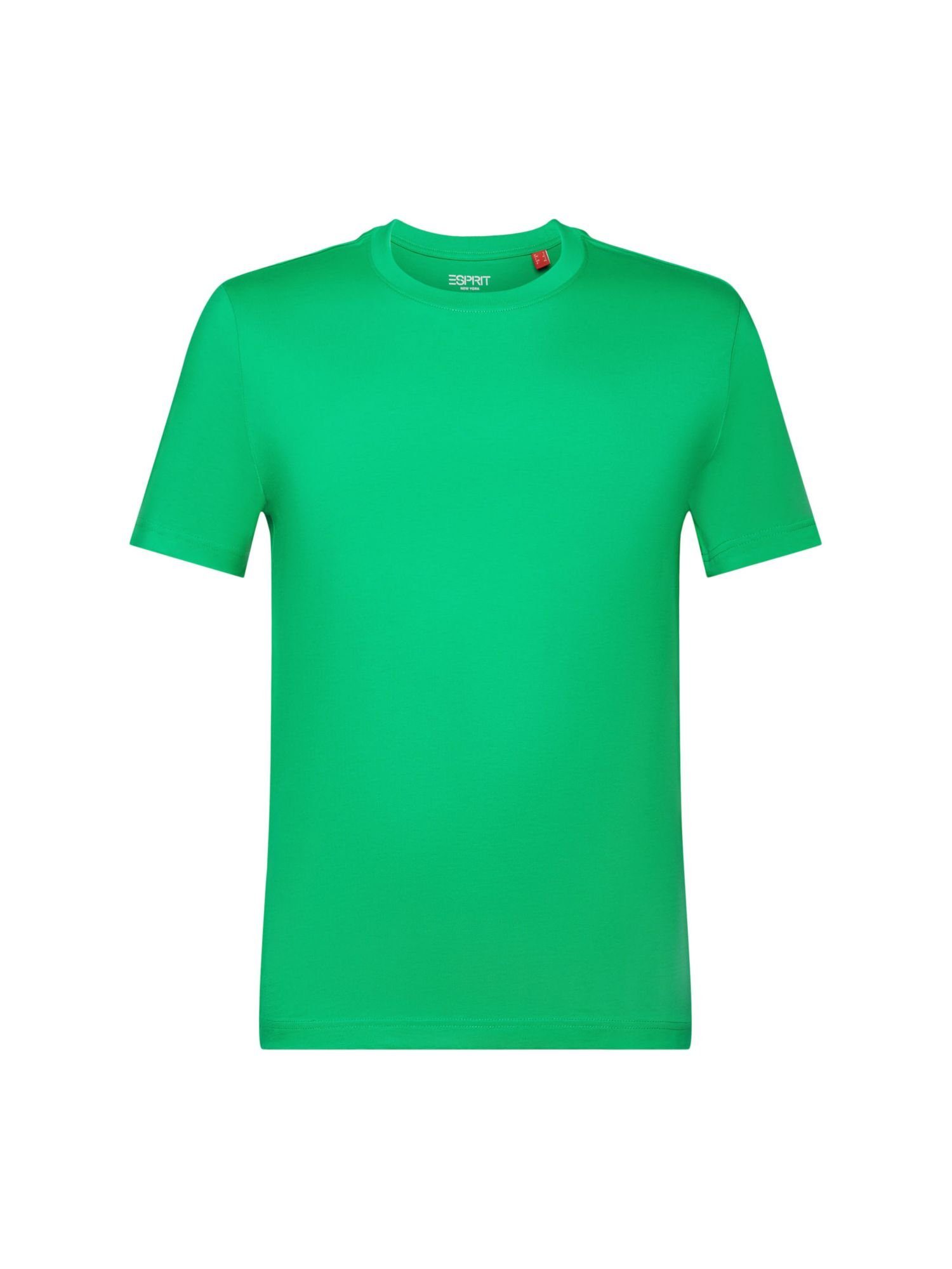 Esprit T-Shirt Rundhals-T-Shirt (1-tlg) GREEN Pima-Baumwolljersey aus