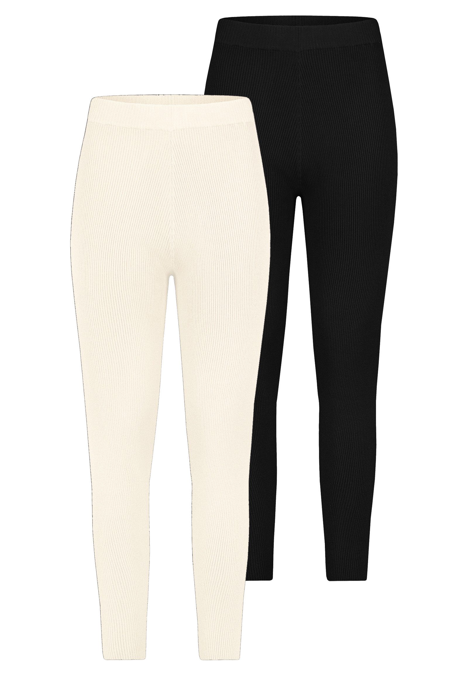 Stitch & Soul Leggings Strukturierte Ripp-Optik Essentials für Damen (2-tlg) D93050Z62285A_Leggings