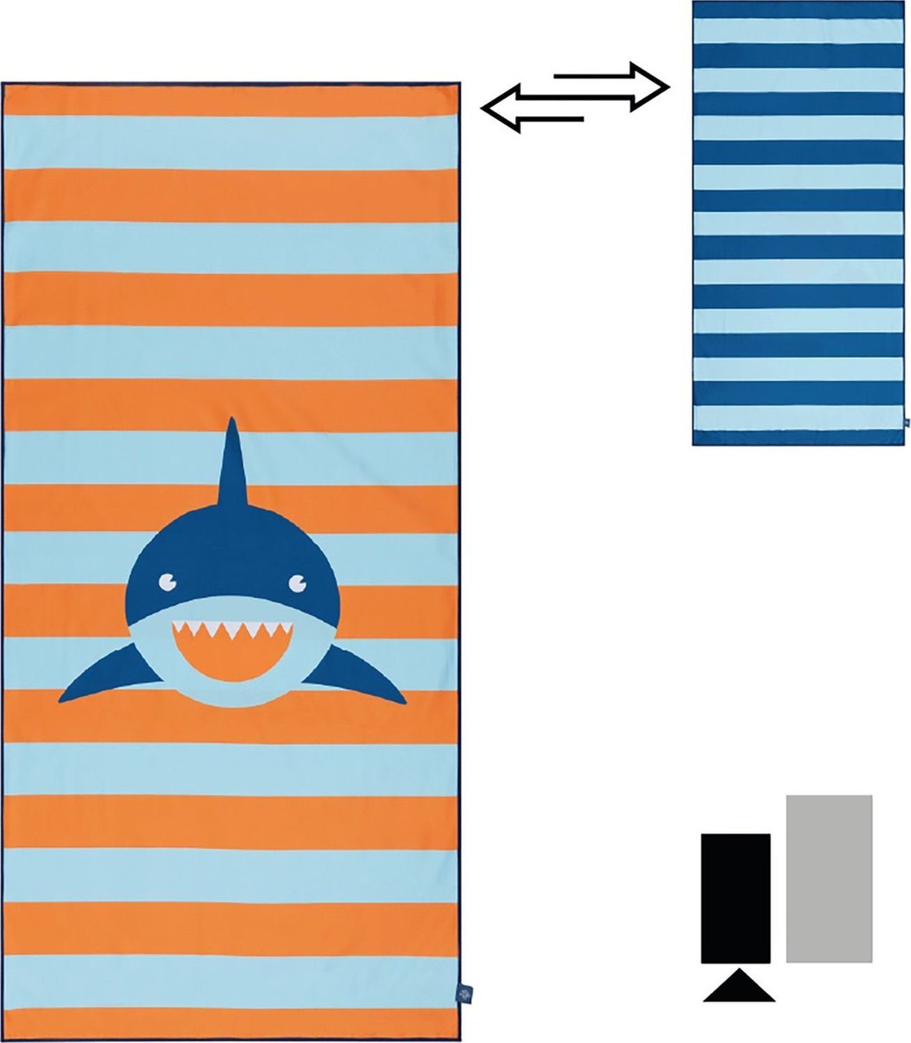 Swim Strandtücher Essentials gestreifter Essentials Mikrofaser Swim Kinder Strandtuch/Badetuch, für