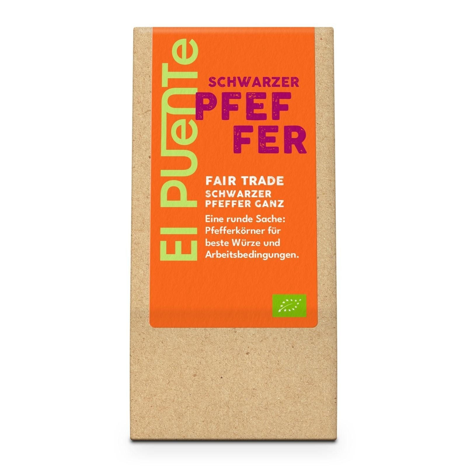 El Puente Gewürz Bio-Pfeffer schwarz ganz, Fair Trade, Vegan, Bio, Glutenfrei, Fair Trade