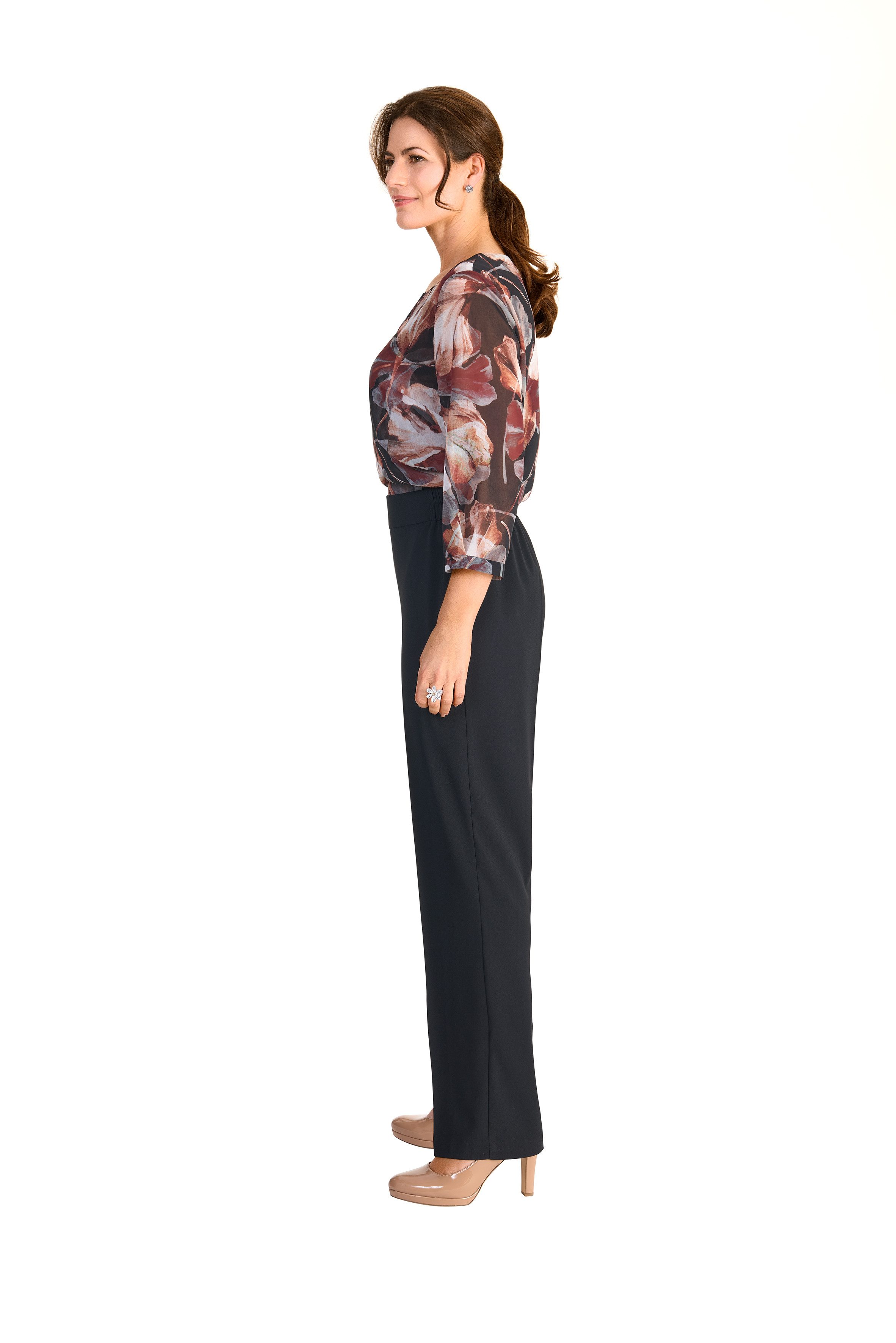 HERMANN LANGE Collection Bundfaltenhose mit elastischem Bund