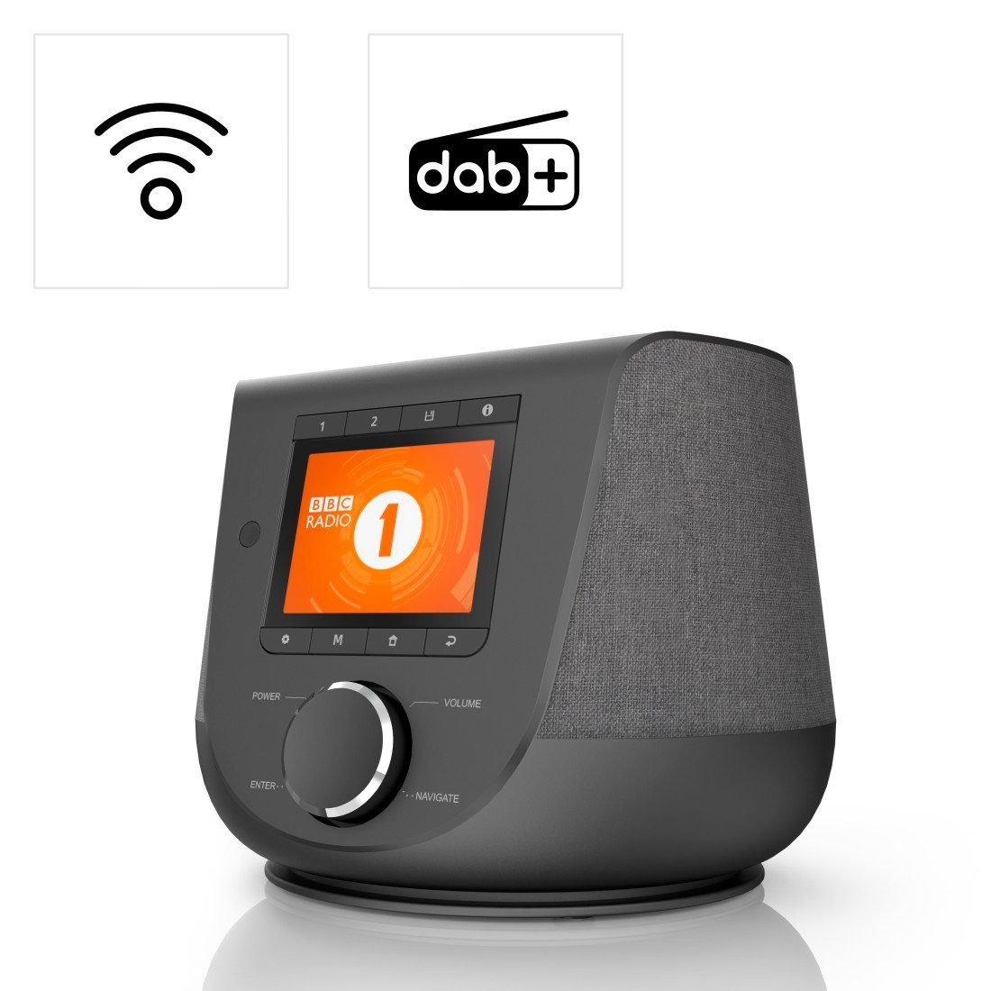 DIR3200SBT FM-Tuner, 10 FM/DAB/DAB+/Internetradio/App/Bluetooth® W, Digitalradio Farbdisplay) (DAB) Internetradio, (Digitalradio Digitalradio Hama (DAB),