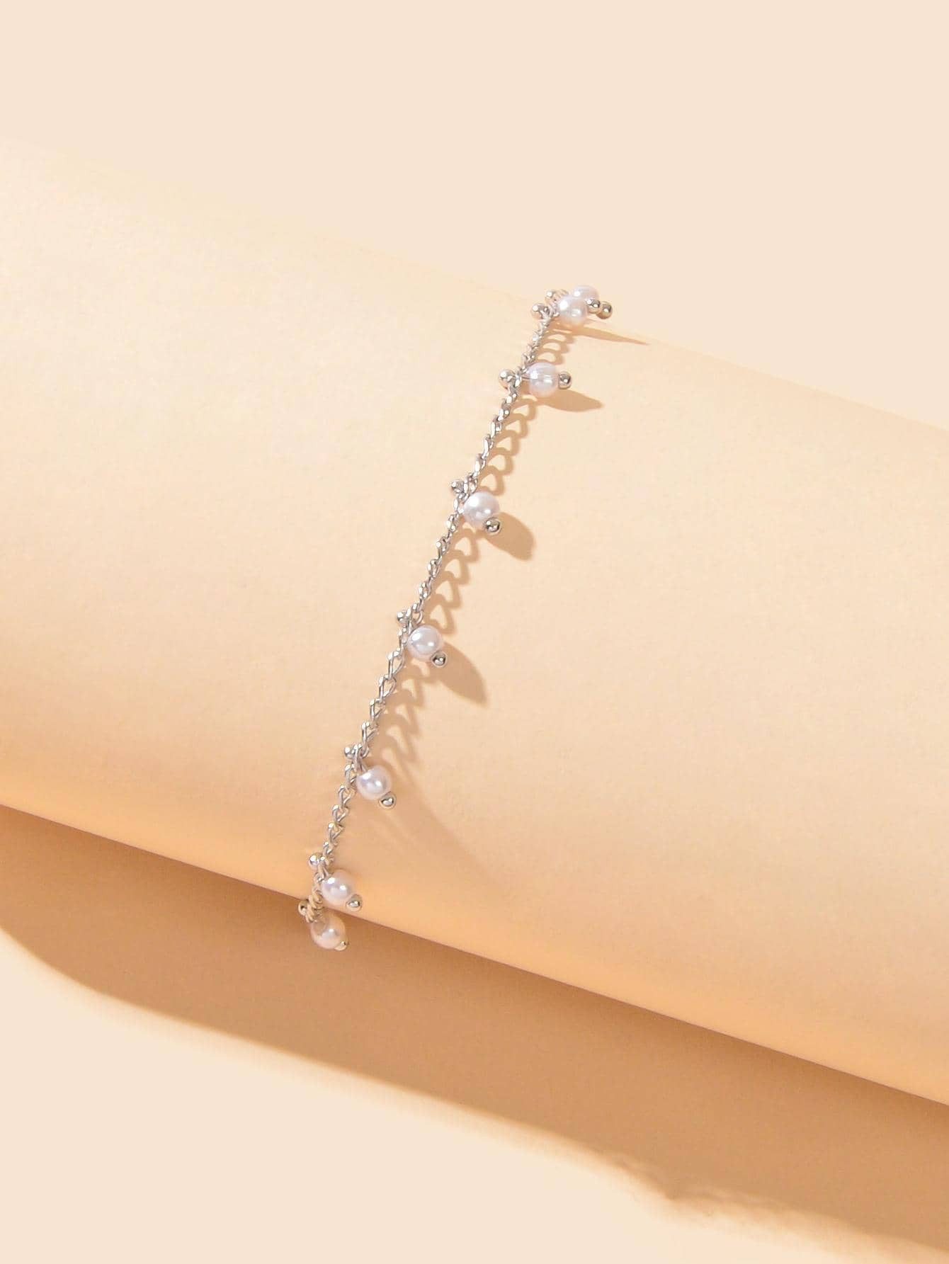 The Beauty House Fußkette Damen Fußkette mit Perlen – Fußschmuck für den So günstig online kaufen