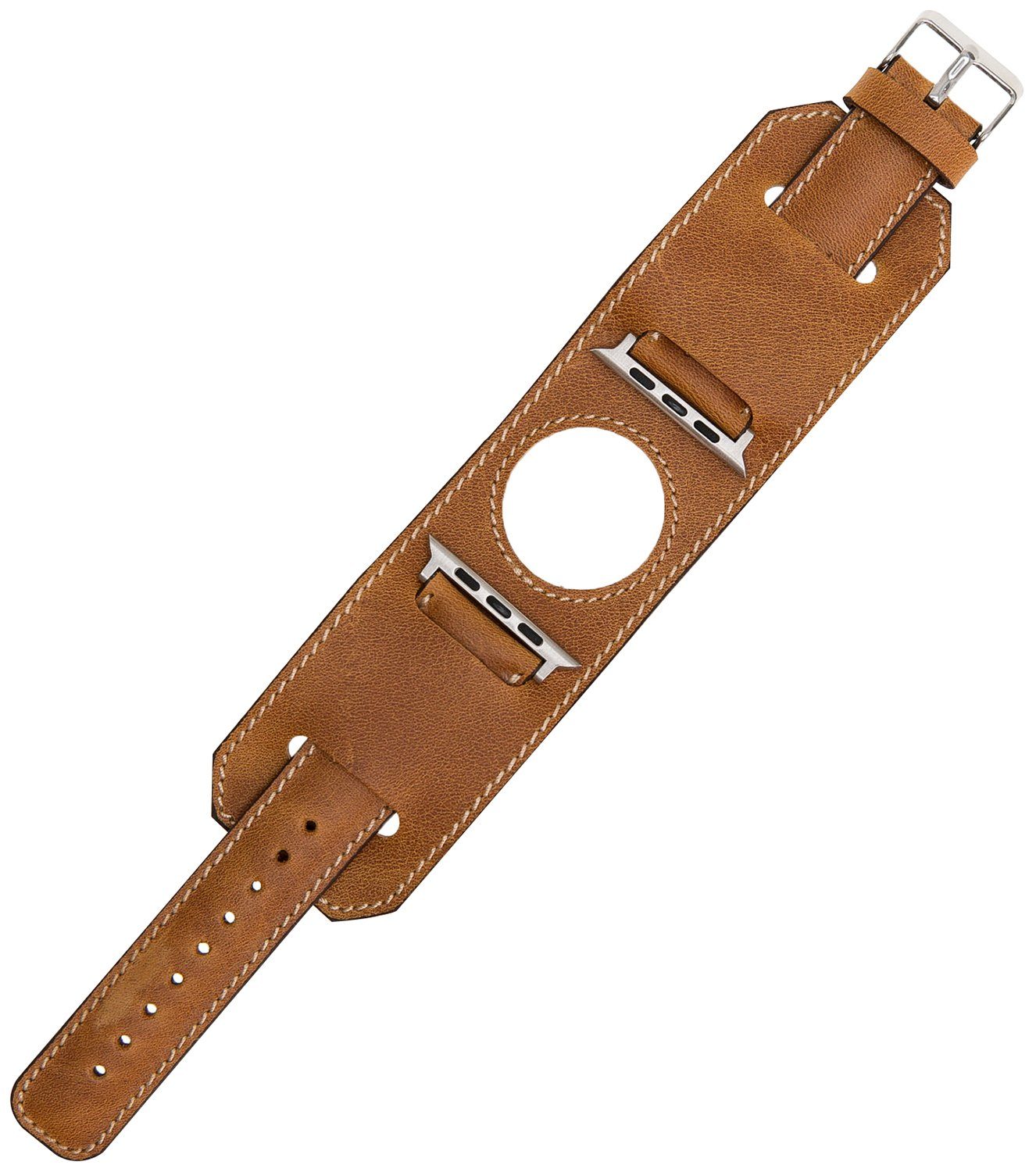 Burkley Smartwatch-Armband Vintage Series kompatibel Watch 1-8 Apple für Armband, Cuff Leder Watch 42/44/45mm mit Apple in