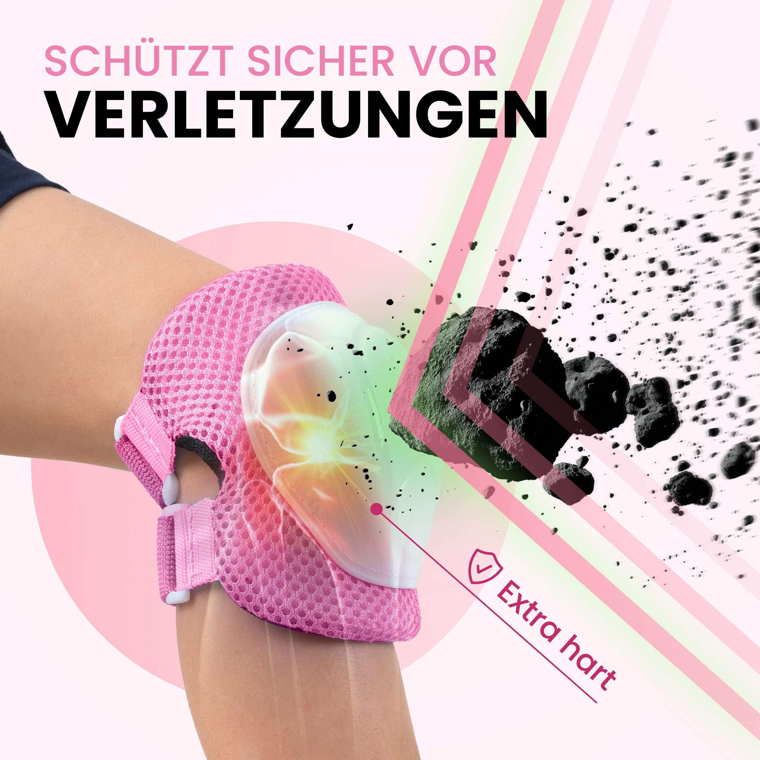 99FLIPS Protektoren-Set Schoner Inliner skates Kinder Set Skateboard Protektoren Schützer (Knieschoner Kinder Schutzausrüstung für Rollschuhe & Skateboard, 6-tl – Bild 4 von 5