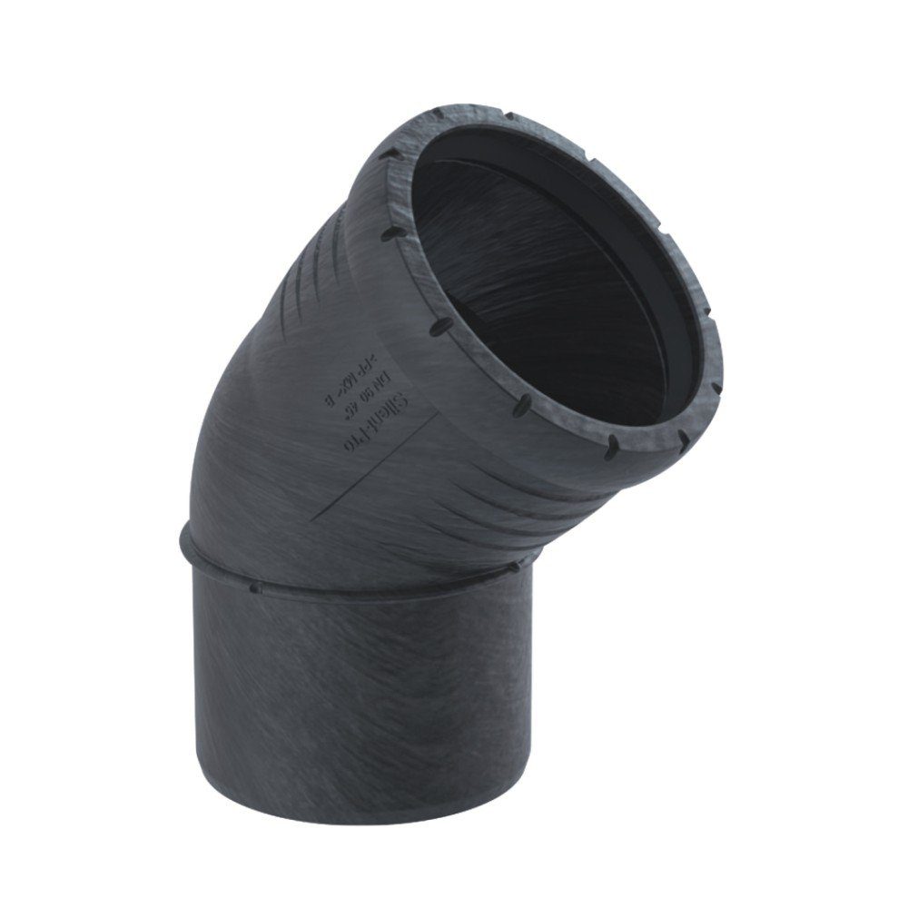 GEBERIT Wasserrohr Geberit Silent-Pro Bogen mit 1 Muffe, DN 50-45°