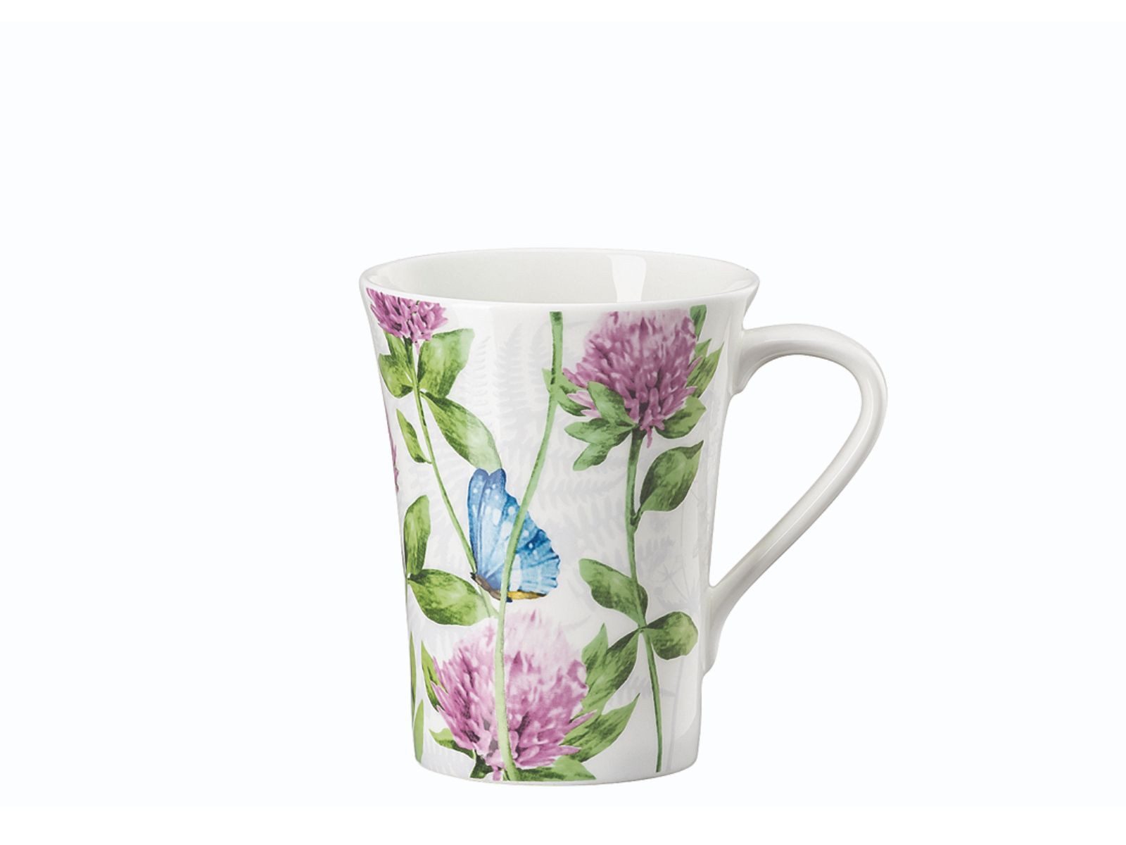 Hutschenreuther Becher Nora Big Flowers Klee Becher mit Henkel, Bone China, Tassen