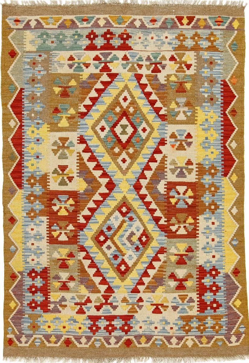 Orientteppich Kelim Afghan 102x148 Handgewebter Orientteppich, Nain Trading, rechteckig, Höhe: 3 mm | Kurzflor-Teppiche