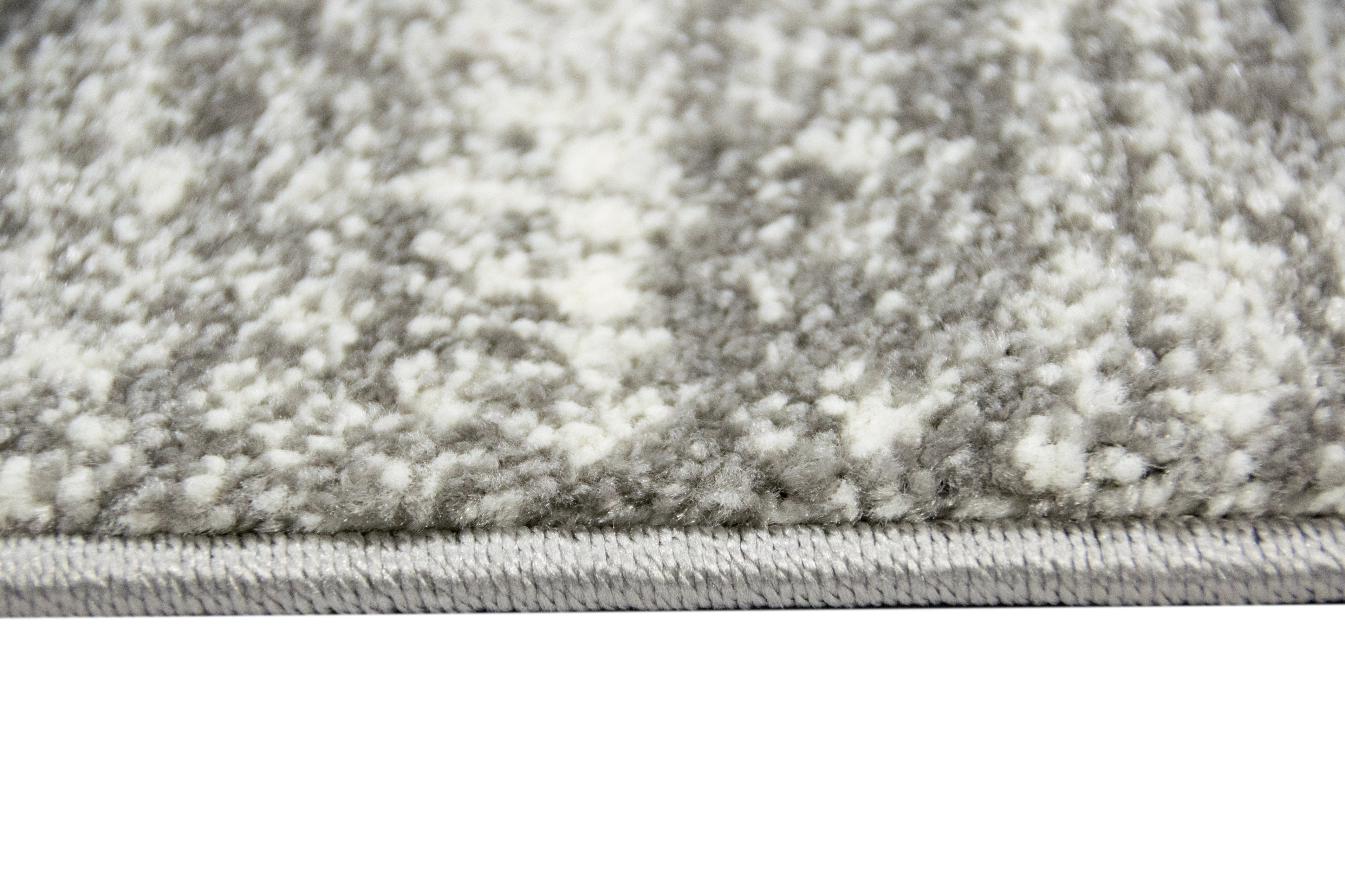 TeppichHome24 Teppich Designer Teppich Kurzflor Uni Design in Grau, rechteckig
