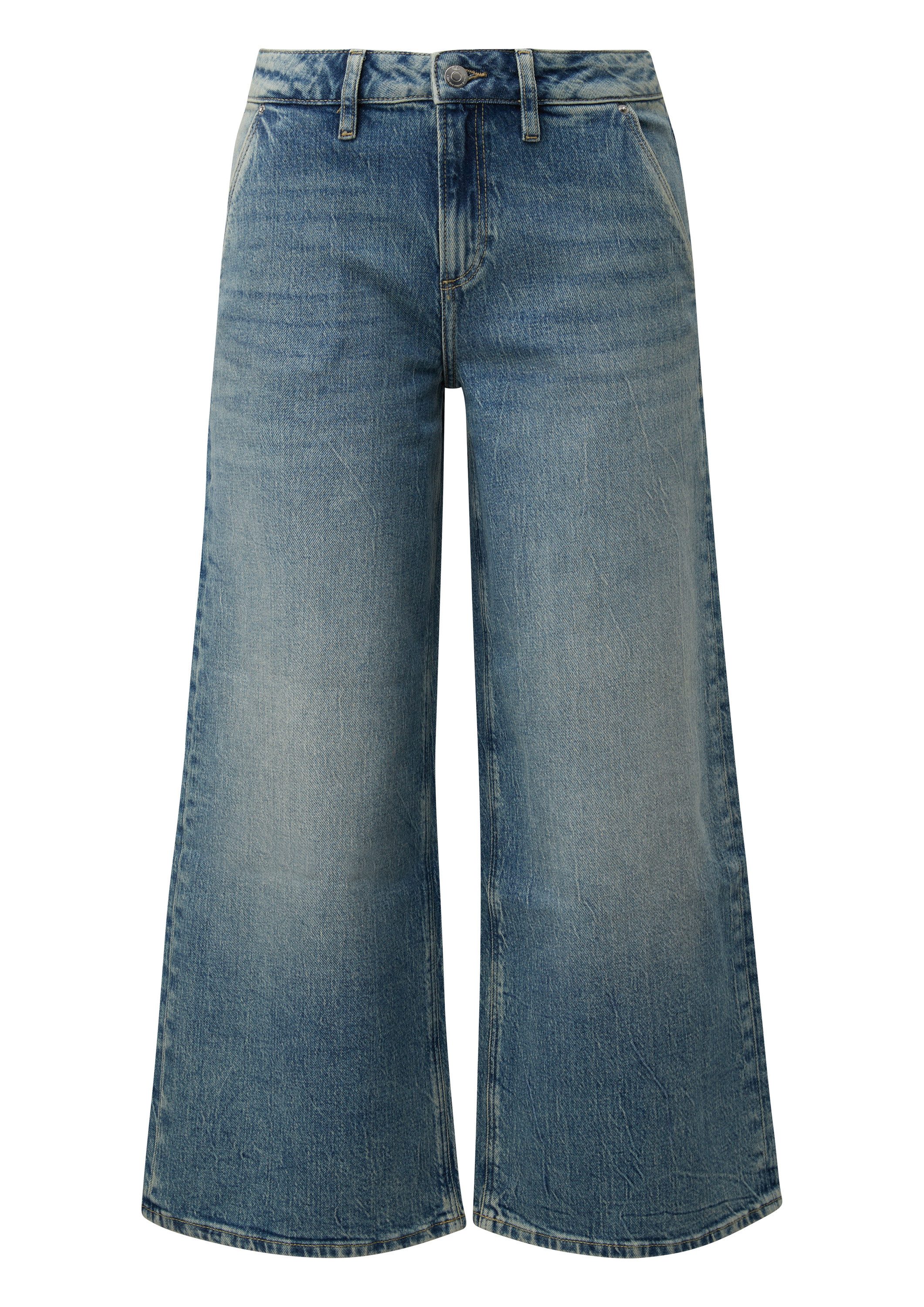 QS Weite Jeans Jeans-Hose CATIE Jeans-Culotte Catie / Slim Fit / Mid Rise günstig online kaufen