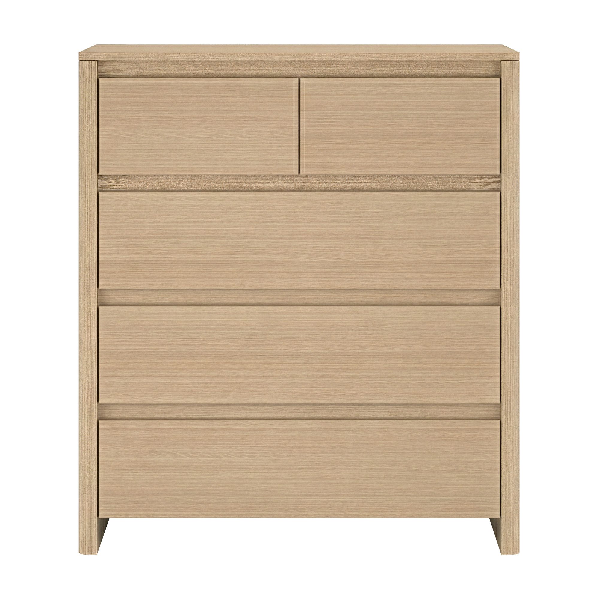 en.casa Kommode, »Takranmaa« mit 5 Schubladen 79 x 39 x 90 cm Eicheoptik