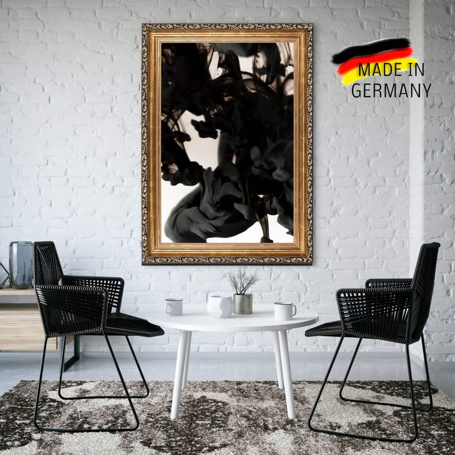 Clamaro Bilderrahmen, Antik Massivholz 'WIEN' Shabby Chic Vintage Barock BRONZE