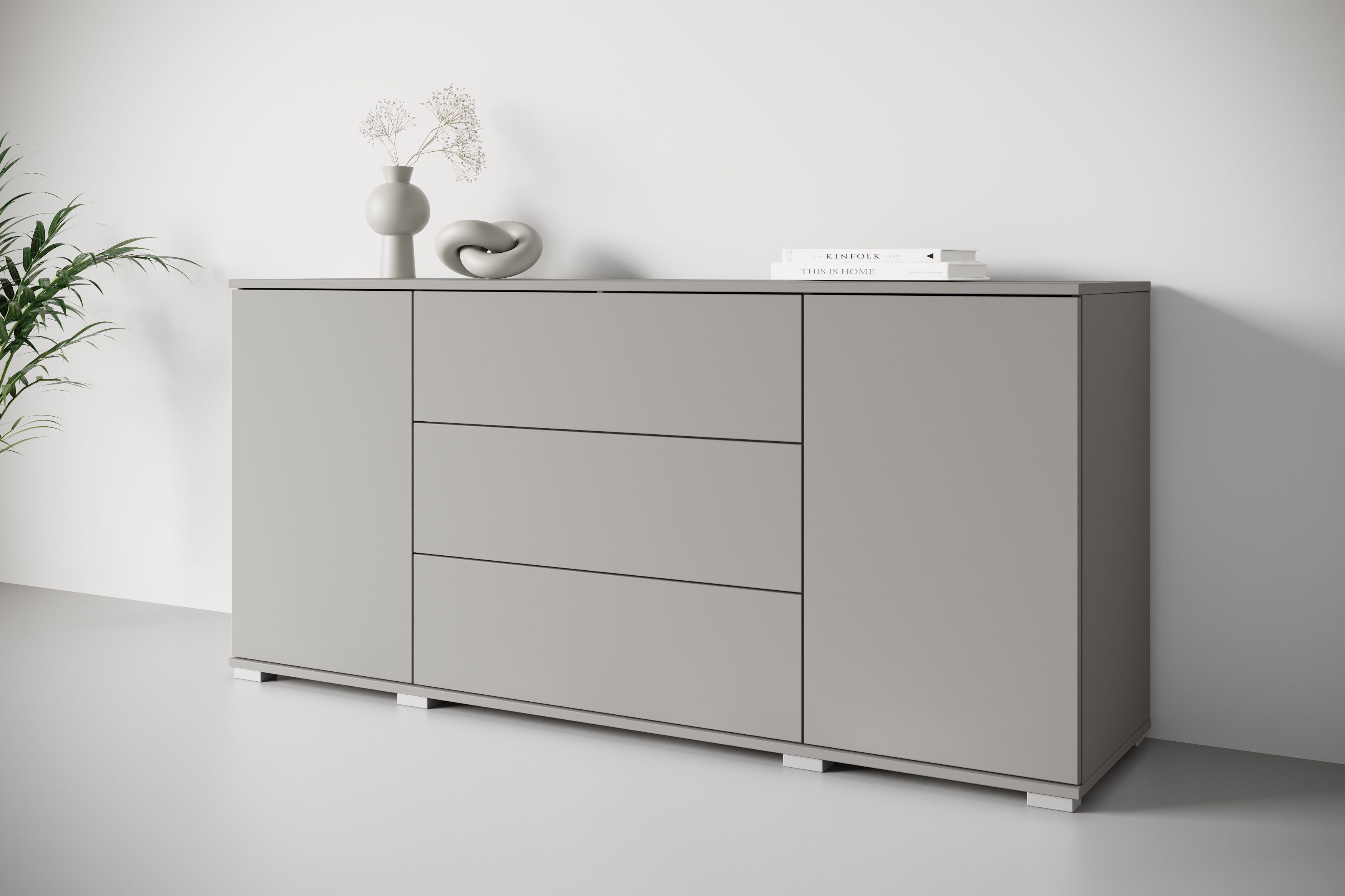 INOSIGN Sideboard Kenia, Kommode für das Schlafzimmer/Wohnzimmer (1 St), Modernes Sideboard mit 3 Schubladen und 4 Fächern, Breite 150 cm