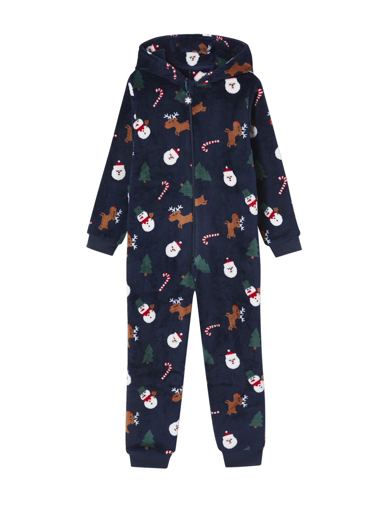 vertbaudet Schlafanzug Jungen Weihnachts-Overall