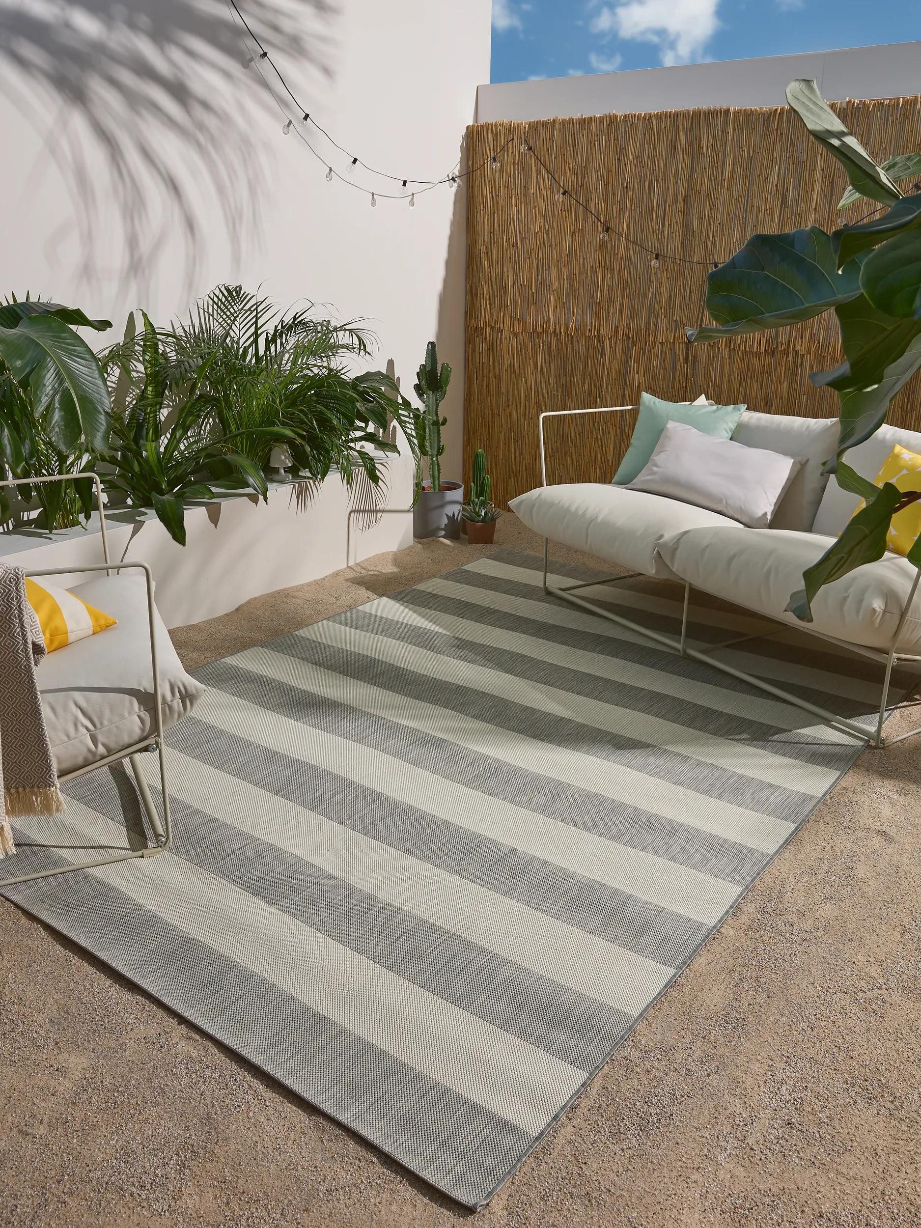benuta Outdoorteppich Metro, rechteckig, Höhe: 6 mm, In- & Outdoorteppich, Robust für Garten, Terrasse, Balkon, Küche