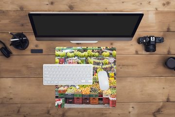 MuchoWow Gaming Mauspad Kiste - Obst - Gemüse - Markt (1-St), Mousepad mit Rutschfester Unterseite, Gaming, 40x40 cm, XXL, Großes