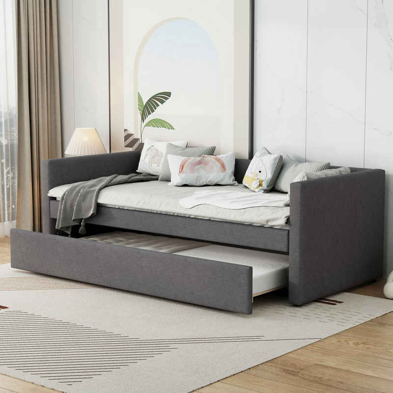 WISHDOR Daybett Schlafsofa Tagesbett, mit klappbaren und hochklappbaren Metallbeinen, 90*200 cm