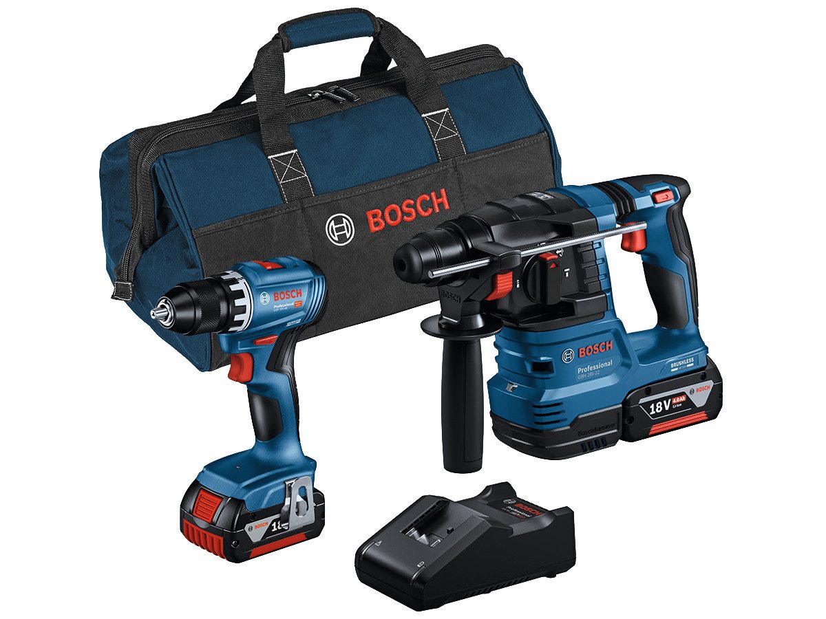 Bosch Professional Akku-Bohrhammer GBH 18 V-22 + GSR 18 V-45, 18 V, (Set, 8 günstig online kaufen