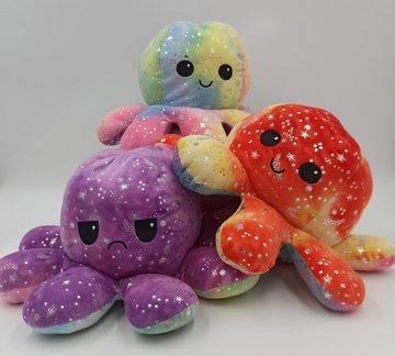 soma Kuscheltier Oktopus XXL 40cm Kuscheltier hellblau rosa Emoji (1-St), Super weicher Plüsch Stofftier Kuscheltier für Kinder zum spielen