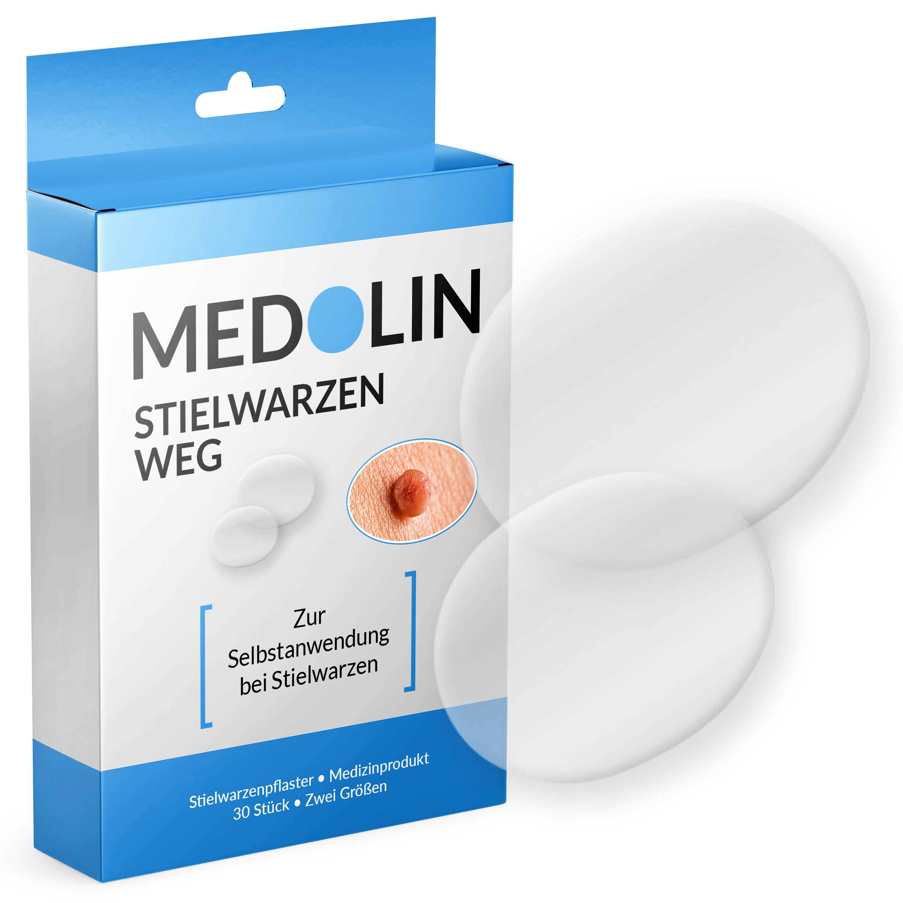 Medolin Warzenpflaster Stielwarzen Weg - Stielwarzenentferner Pflaster- Stielwarzen entfernen (1 St)