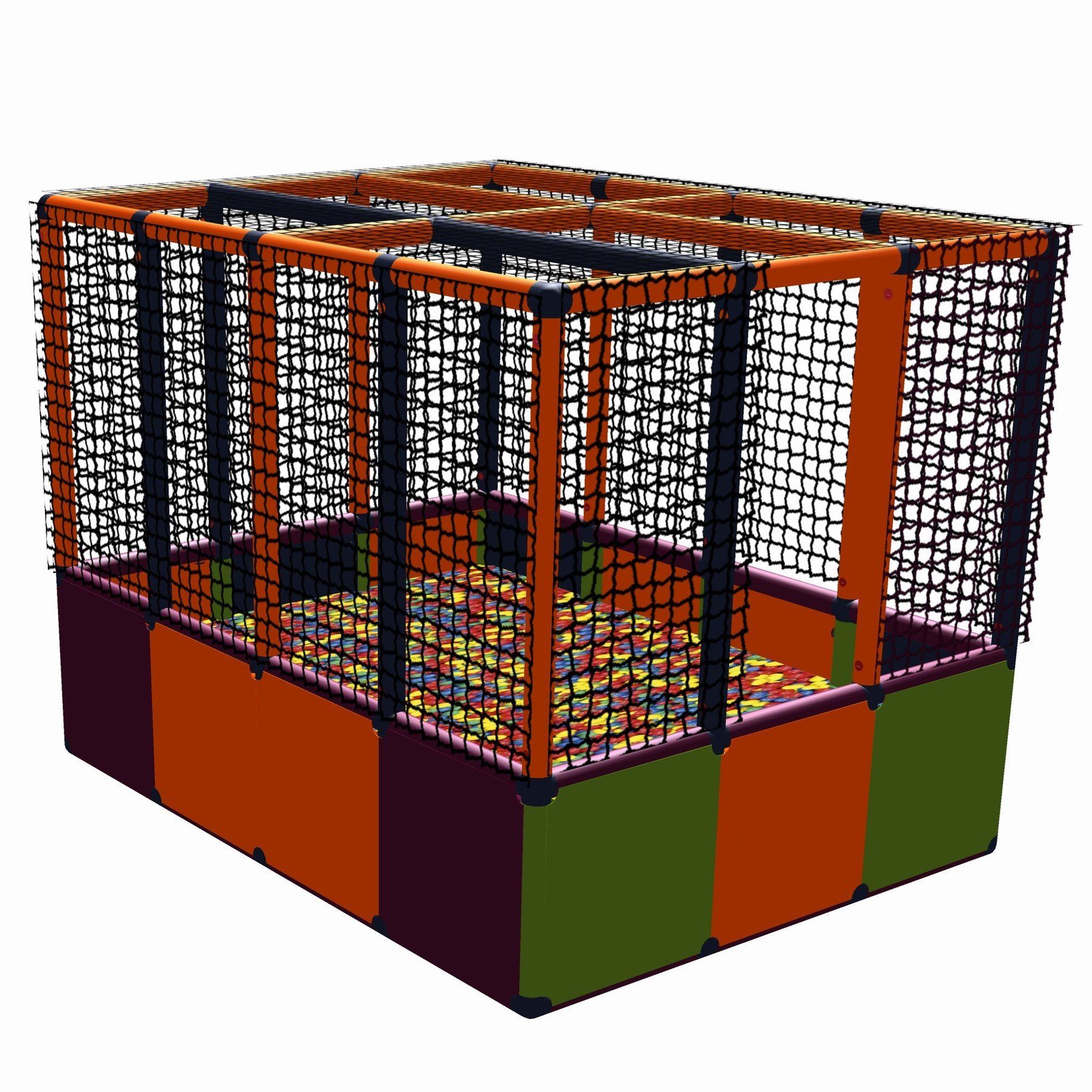 move and stic Bällebad BALLCENTER Kugelbad Ballebad ohne Boden Bällepool, (komplettes Spielset ohne Bälle), erweiterbar, umbaubar, Made in Germany