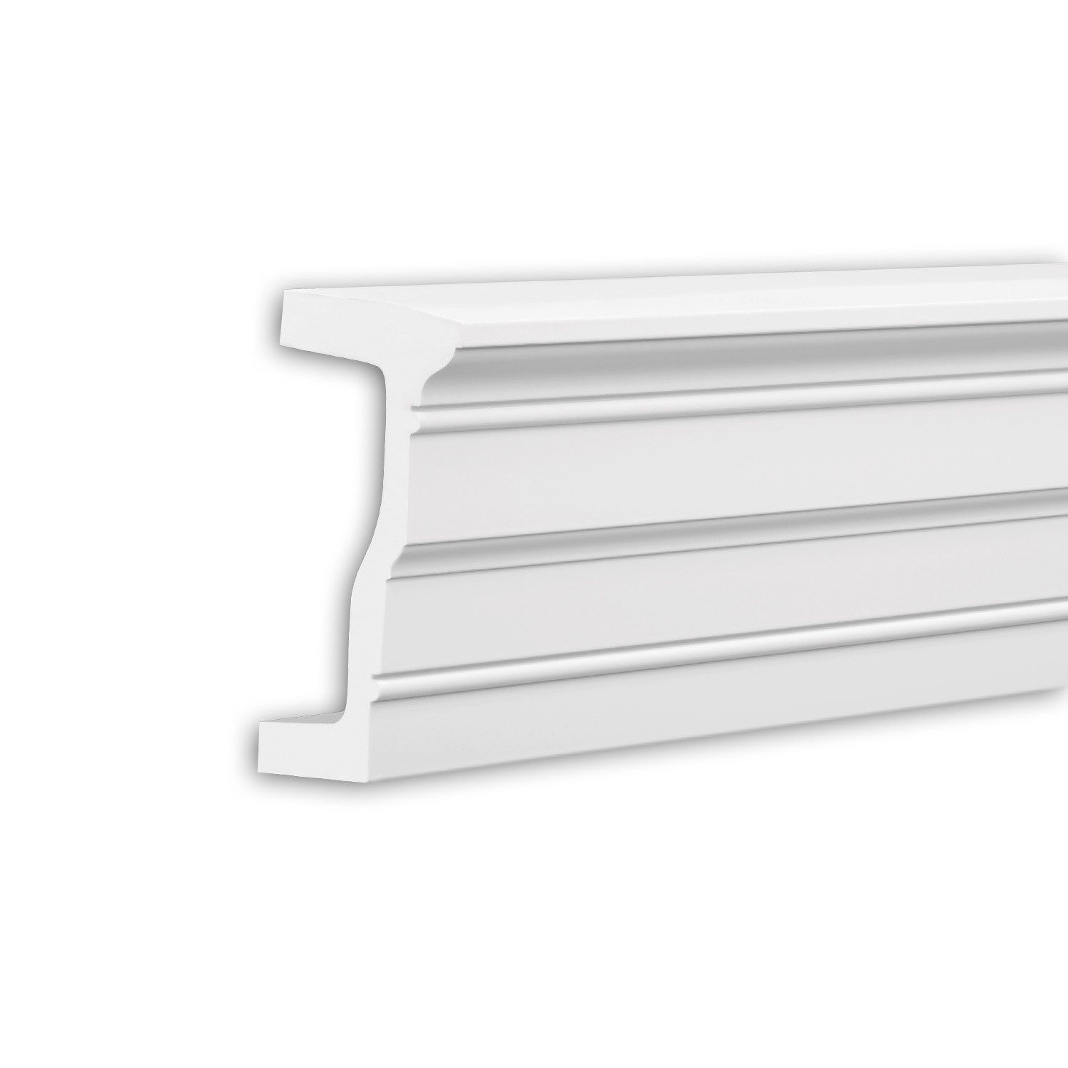 Profhome Zierleiste 434302 Architrav Fassadenprofil Stuckleiste Außenstuck 2 m, kleben, Polyurethan Hartschaum, 1-St., 1 x Stuckleiste, Architrav Stuckleiste Fassadenleiste Außenstuck Profilleiste 2 Meter