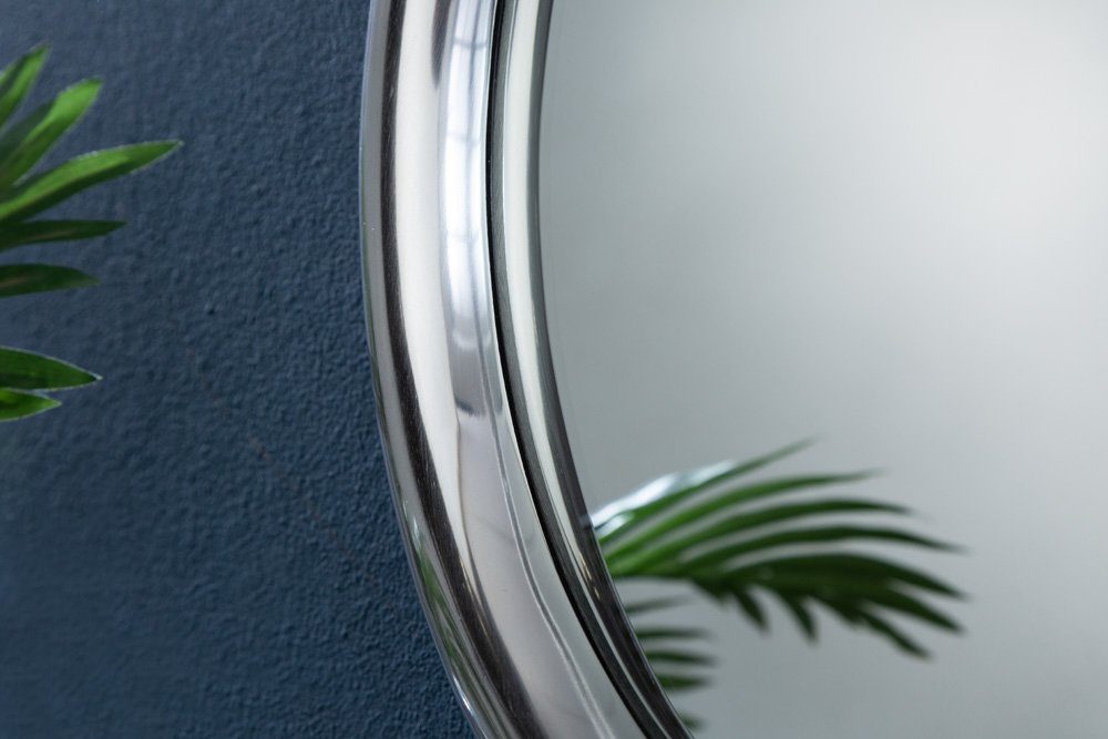 PORTRAIT (1-St), Wohnzimmer Aufhängung Rahmen silber · riess-ambiente Spiegel rund · Deko mit & · · Wandspiegel 37cm