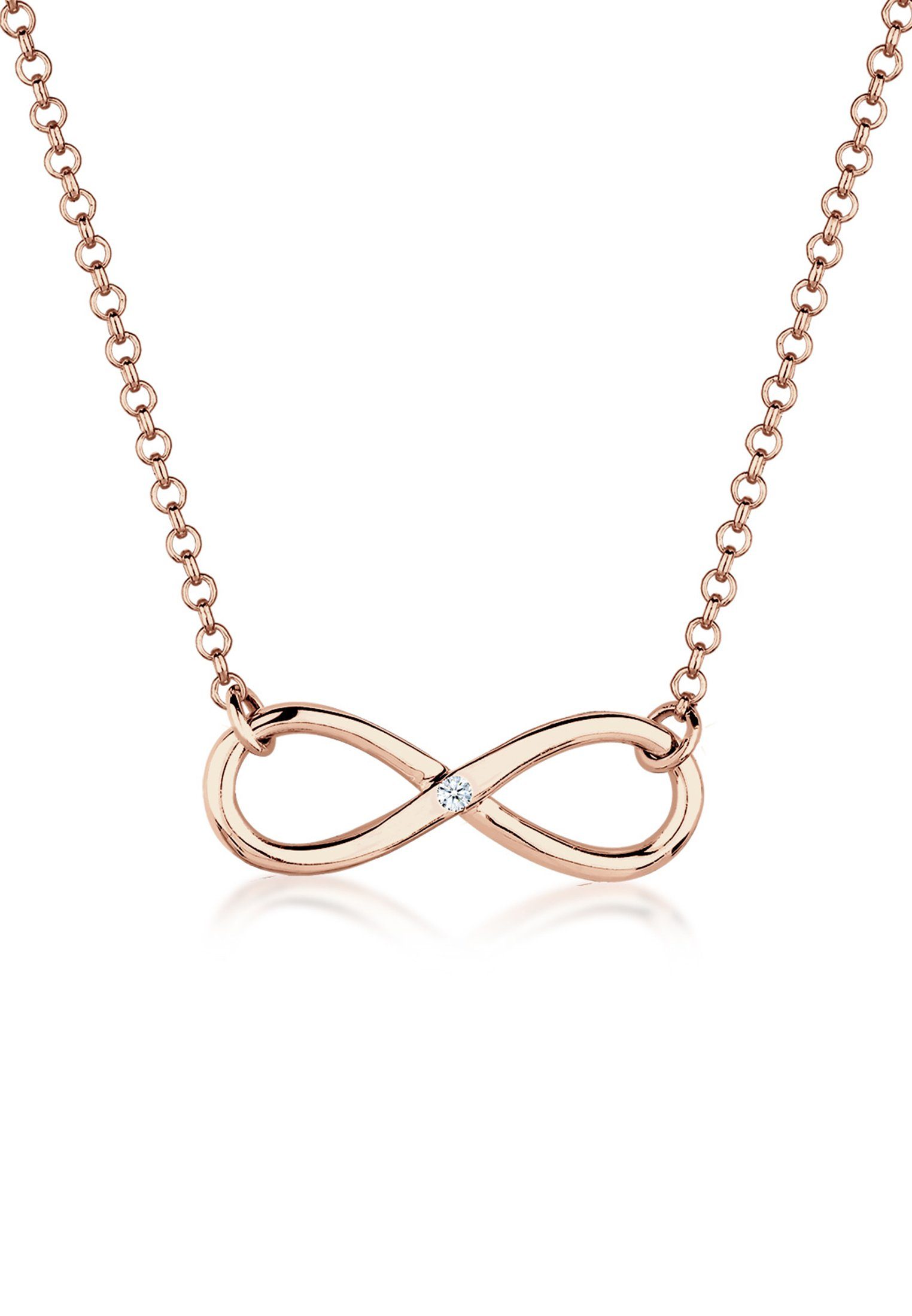 Kette mit Anhänger Infinity Pure Diamant (0.03 ct) 925 Silber