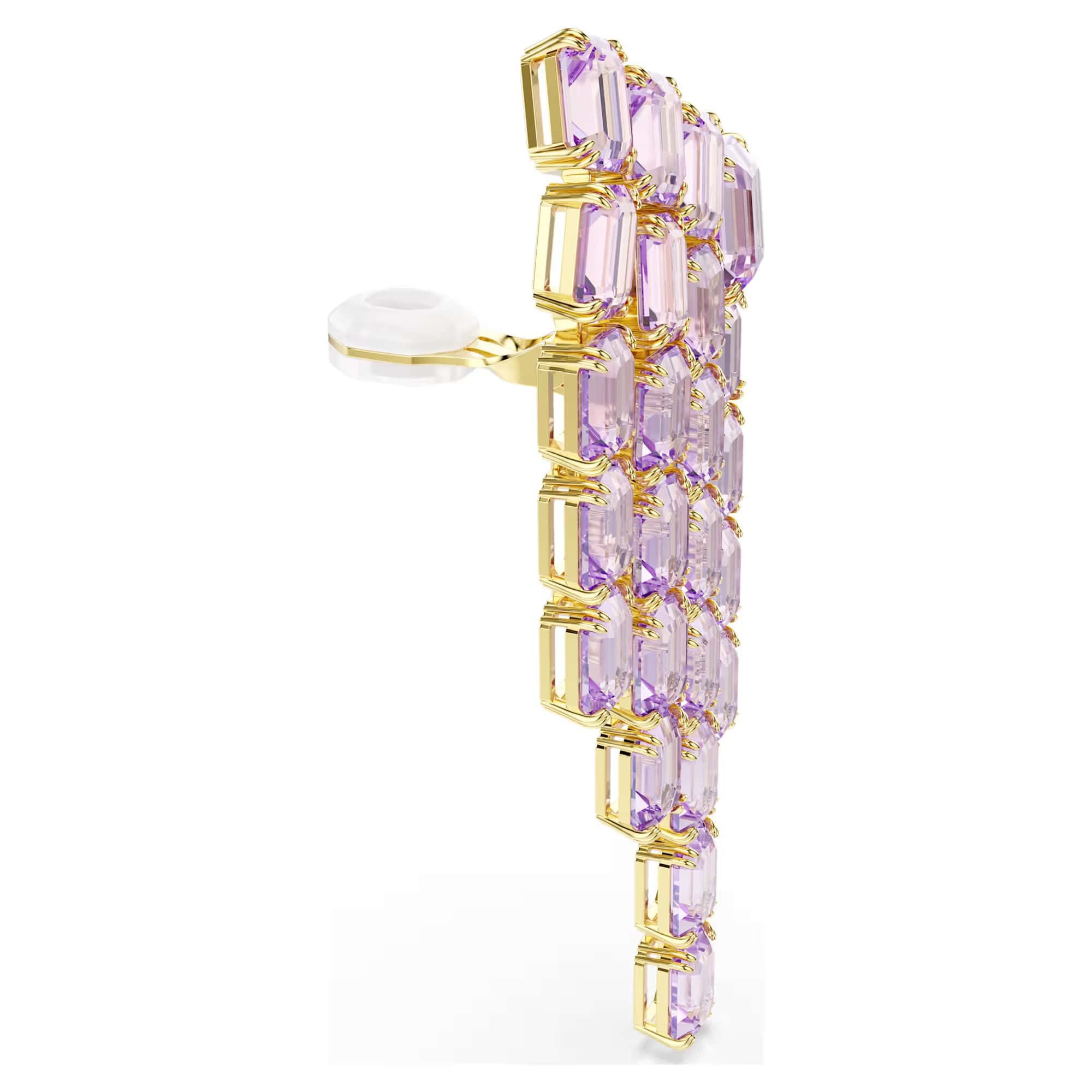 Swarovski Paar Ohrclips Swarovski Ohrclips Millena 5720837 Oktagon Schliff, Violett (kein Set, 2-tlg., inkl. edelm Schmucketui)