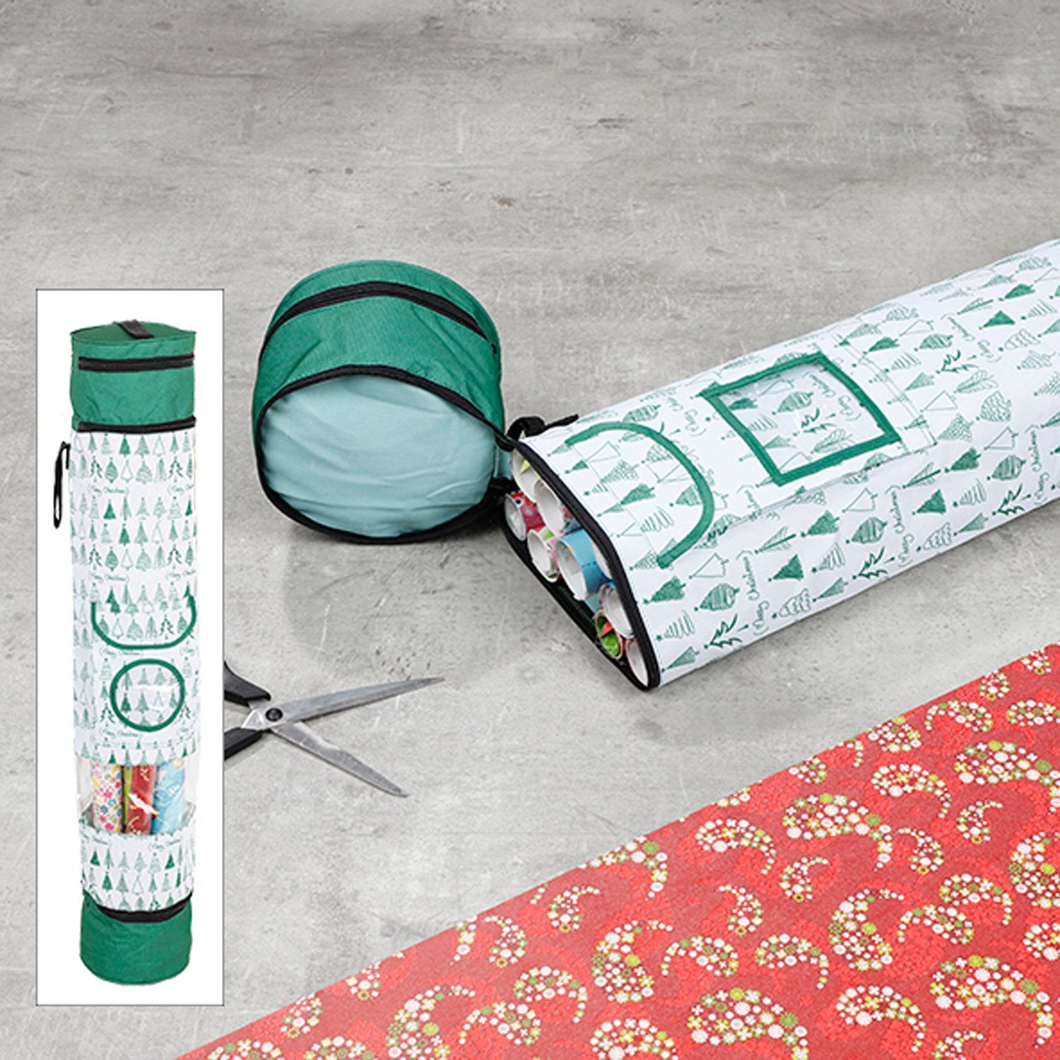 Mojawo Uhrenbox Geschenkpapier-Organizer Tannenbaum Motiv