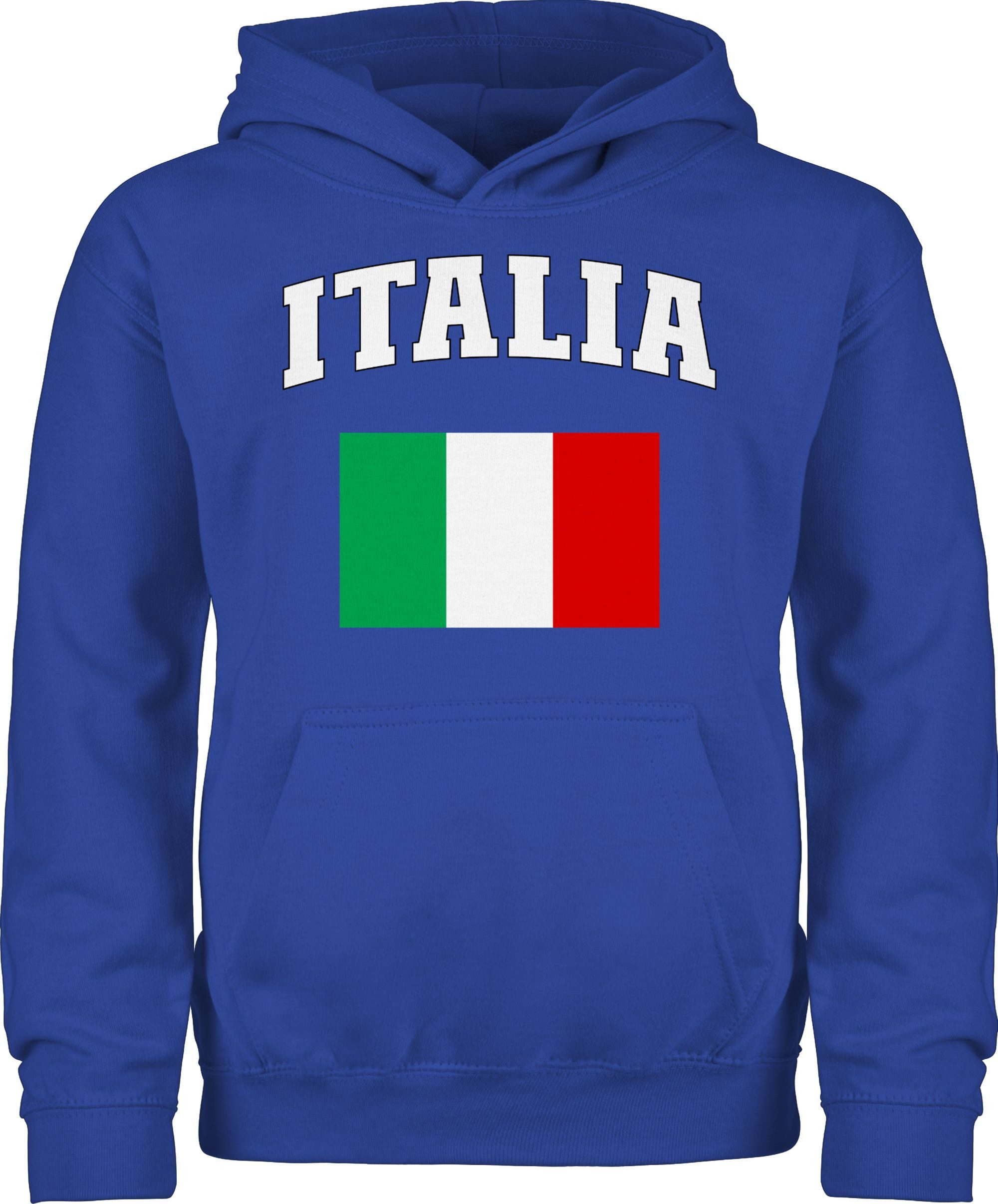 Shirtracer Hoodie Italia Schriftzug mit Flagge, Italien, Italy 2026 Fussball WM Fanartikel