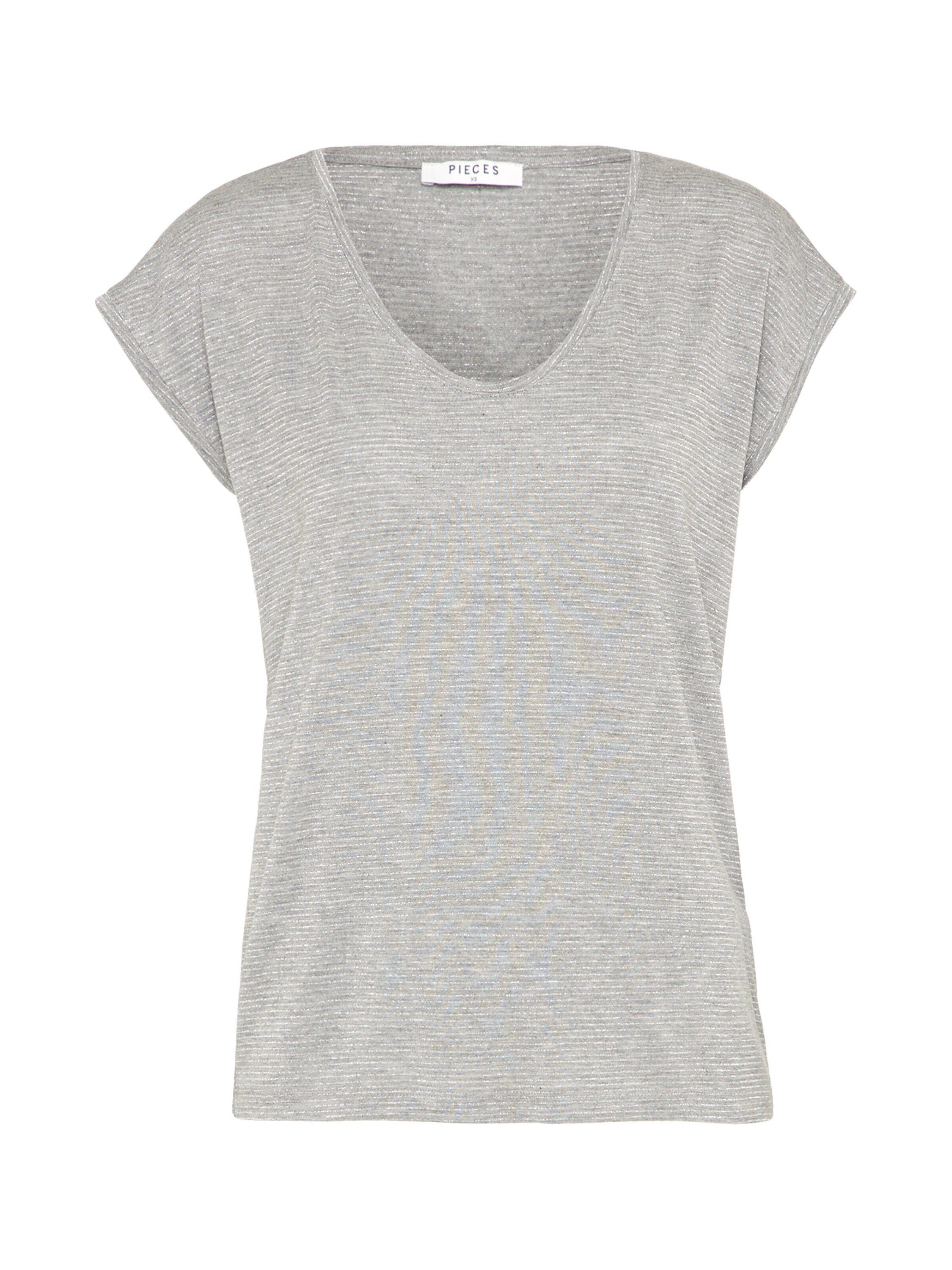 pieces T-Shirt PC BILLO mit Glitzerstreifen günstig online kaufen
