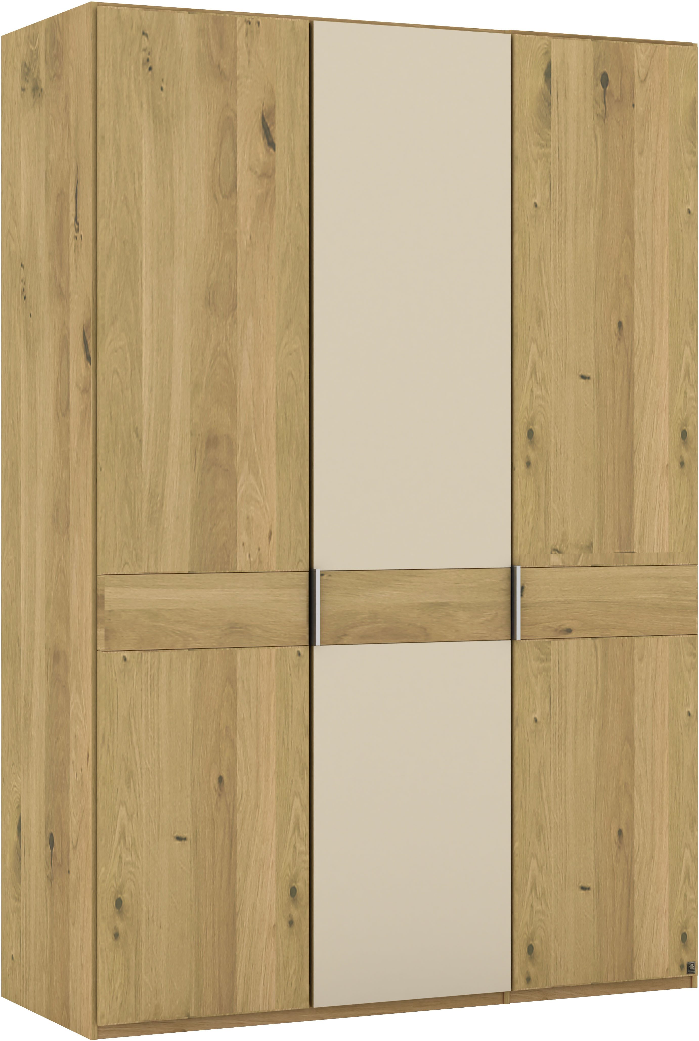 Musterring Kleiderschrank Savona, Kleiderschrank, Schrank, Garderobe, teilmassiv Eiche (mit Türdämpfern, mit Spiegel oder Glas, extra Böden, MADE IN GERMANY) Türen in Bianco-Eiche massiv, Spiegel-/Glastüren, verschiedene Größen
