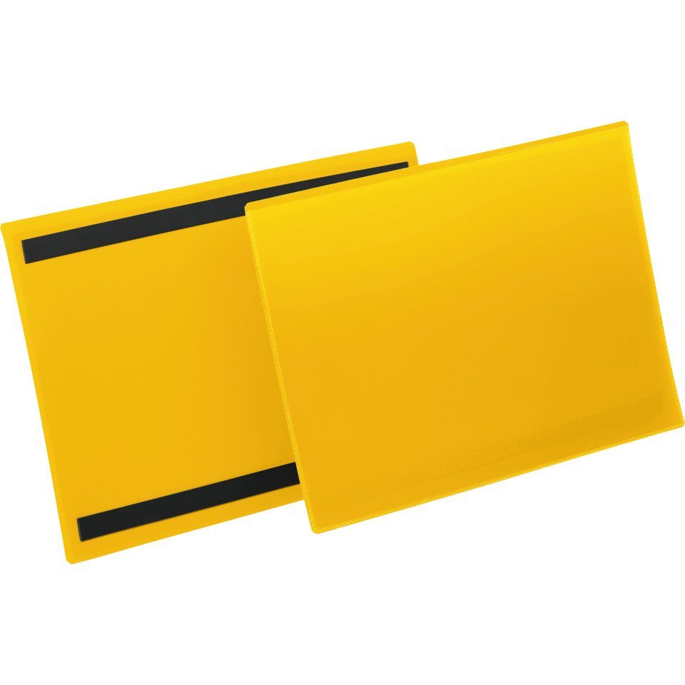 König Werbeanlagen Montagezubehör DURABLE Kennzeichnungstasche, magnetisch, gelb/transparent, 297x210mm, 50/VE
