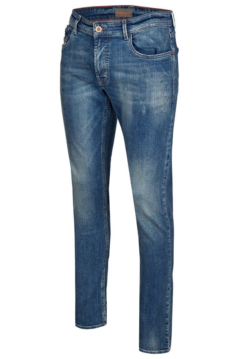 Davis destroyed blue Hattric Slim-fit-Jeans Hattric Stretch light 5-Pocket-Jeans Light Herren