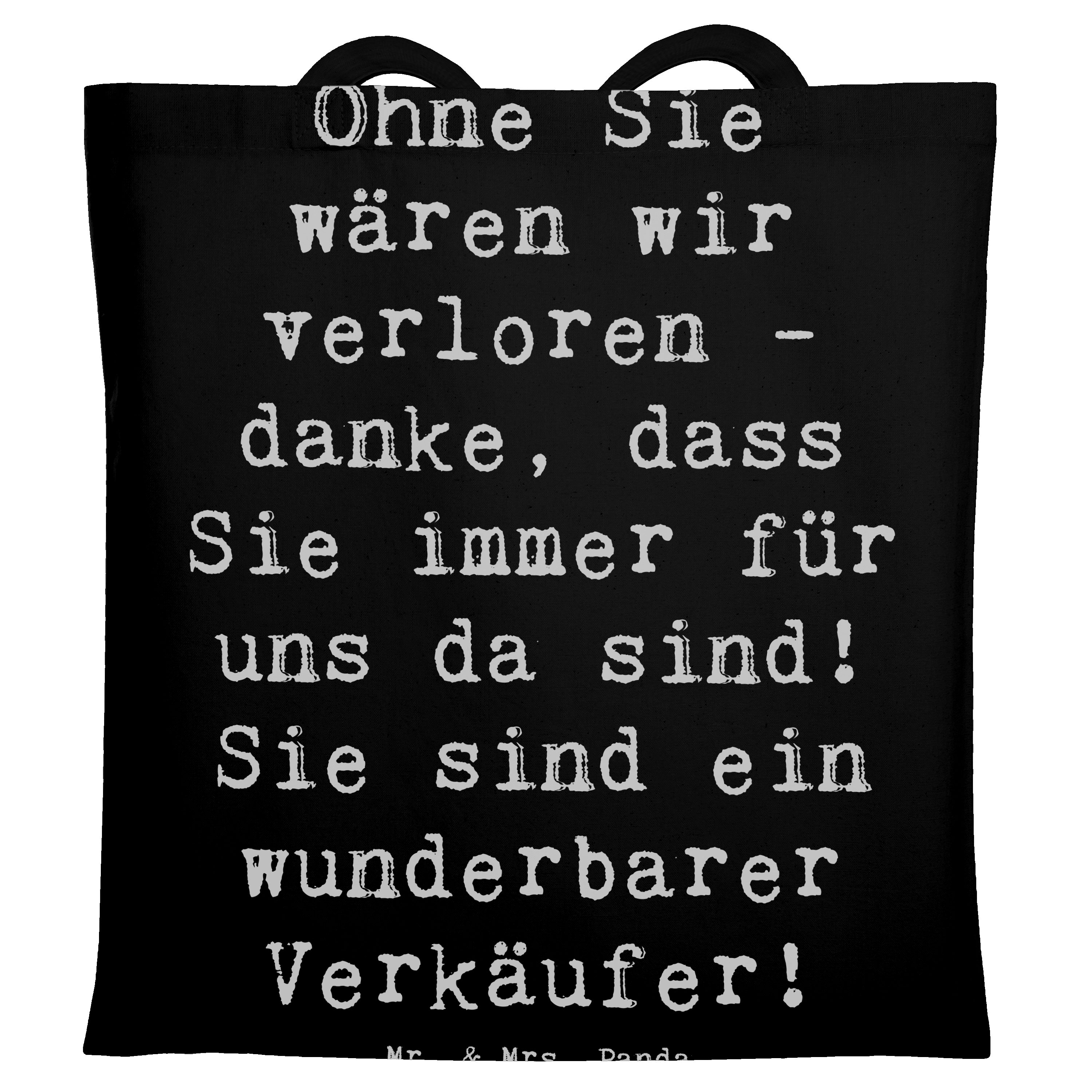 Tragetasche Wunderbarer Verkäufer - Schwarz - Geschenk, du bist wunderbar, Aufmer