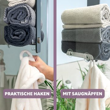 bremermann Handtuchhalter Bad-Serie PIAZZA - Glashandtuchhalter - schwarz, Edelstahl matt
