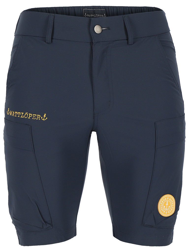 Wattlöper Bermudas 20839SH Herren Shorts Cargo-Taschen - Cargoshorts Kurze Hose Bermuda Elastischer Bund hinten, Schräge Eingriffstaschen, Paspel-Gesäßtasche