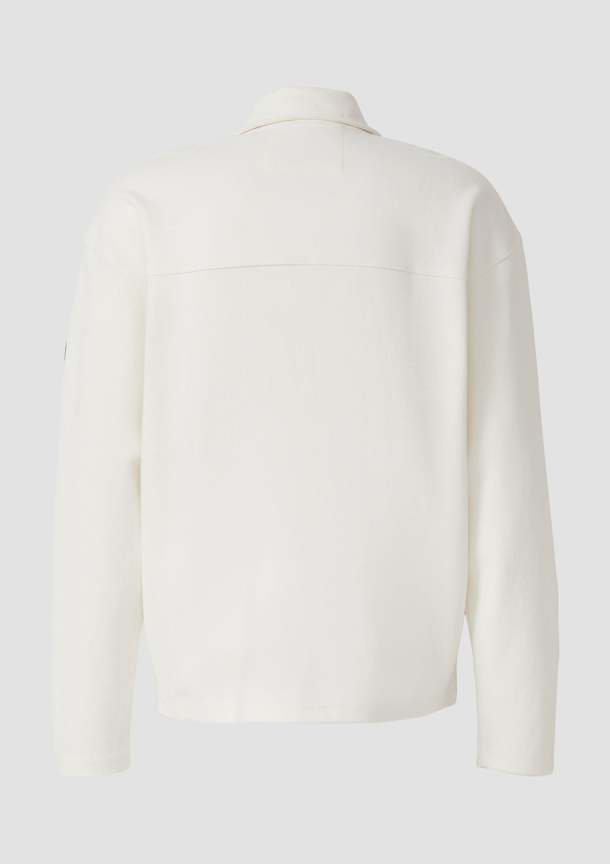 s.Oliver Sweatshirt Sweatshirt Softes Relaxed-Fit-Sweatshirt aus Baumwollmix mit Label-Patch