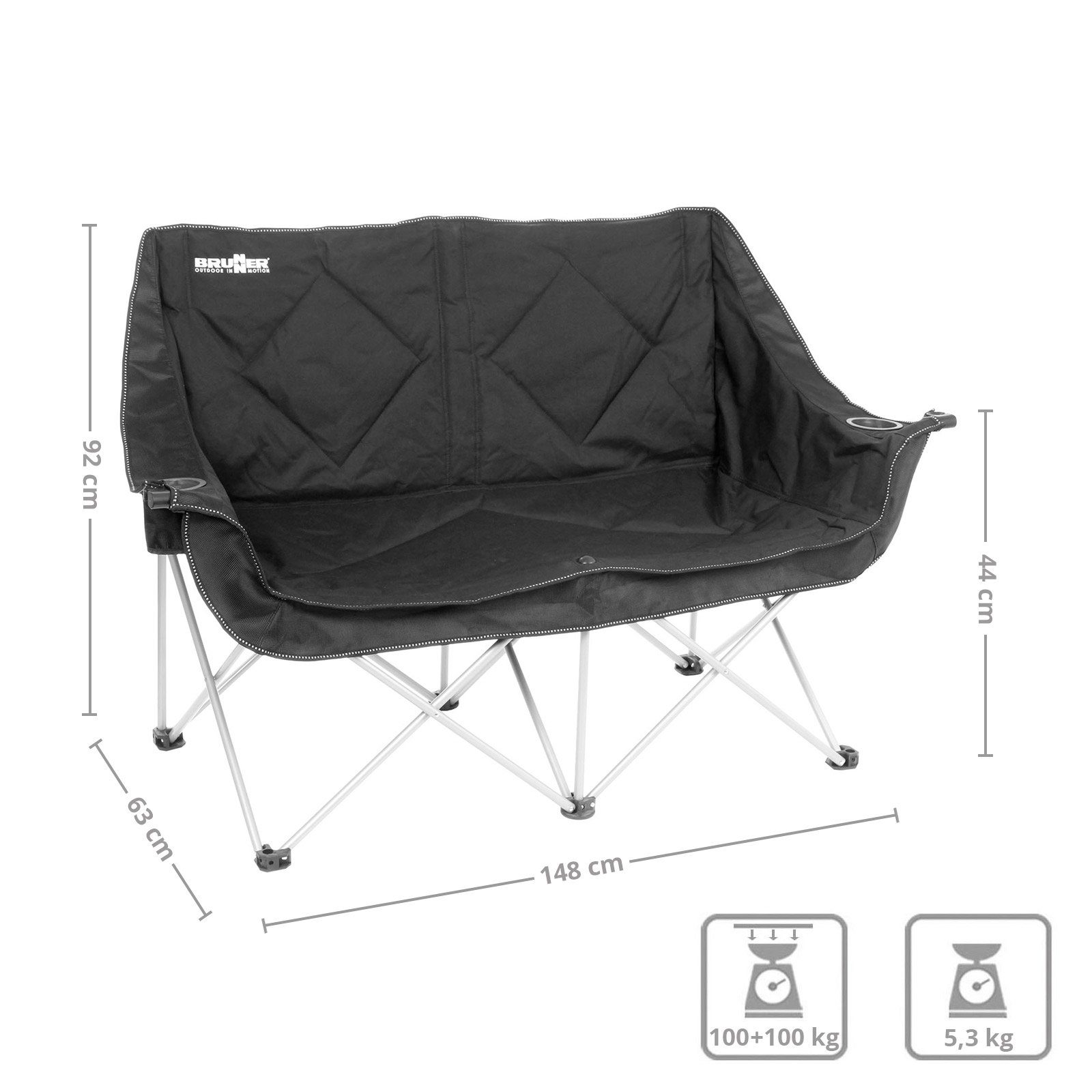 BRUNNER Campingstuhl Camping Falt Sofa Action günstig online kaufen