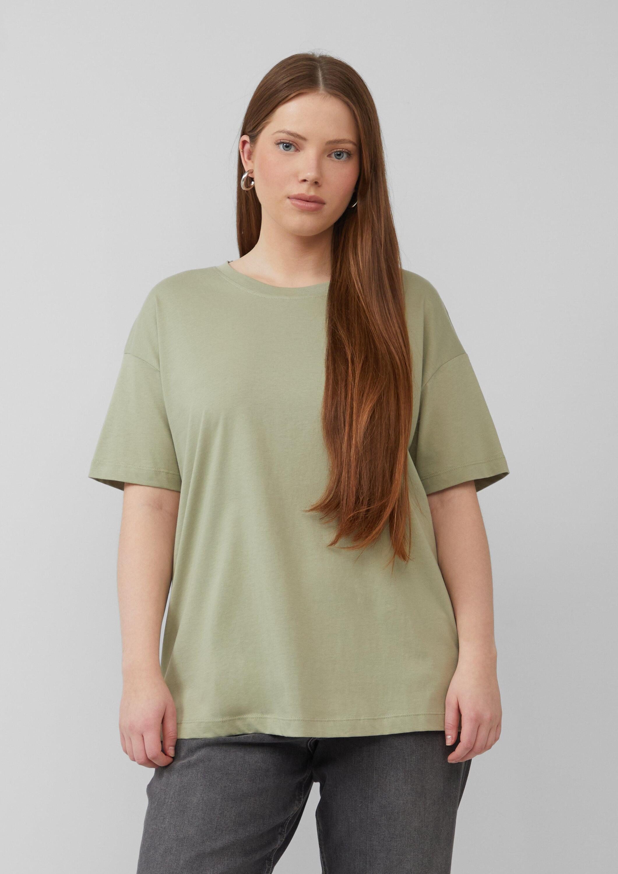 QS Kurzarmshirt T-Shirt Uni-Shirt im Loose Fit günstig online kaufen