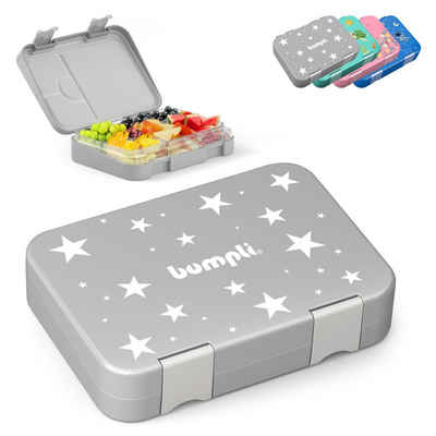 bumpli® Lunchbox 6 Fächer Kinder Brotdose Mit Motiven (6 Fächer) Brotbüchse, Vesperdose, Auslaufsicher & Kinderfreundliche Verriegelung