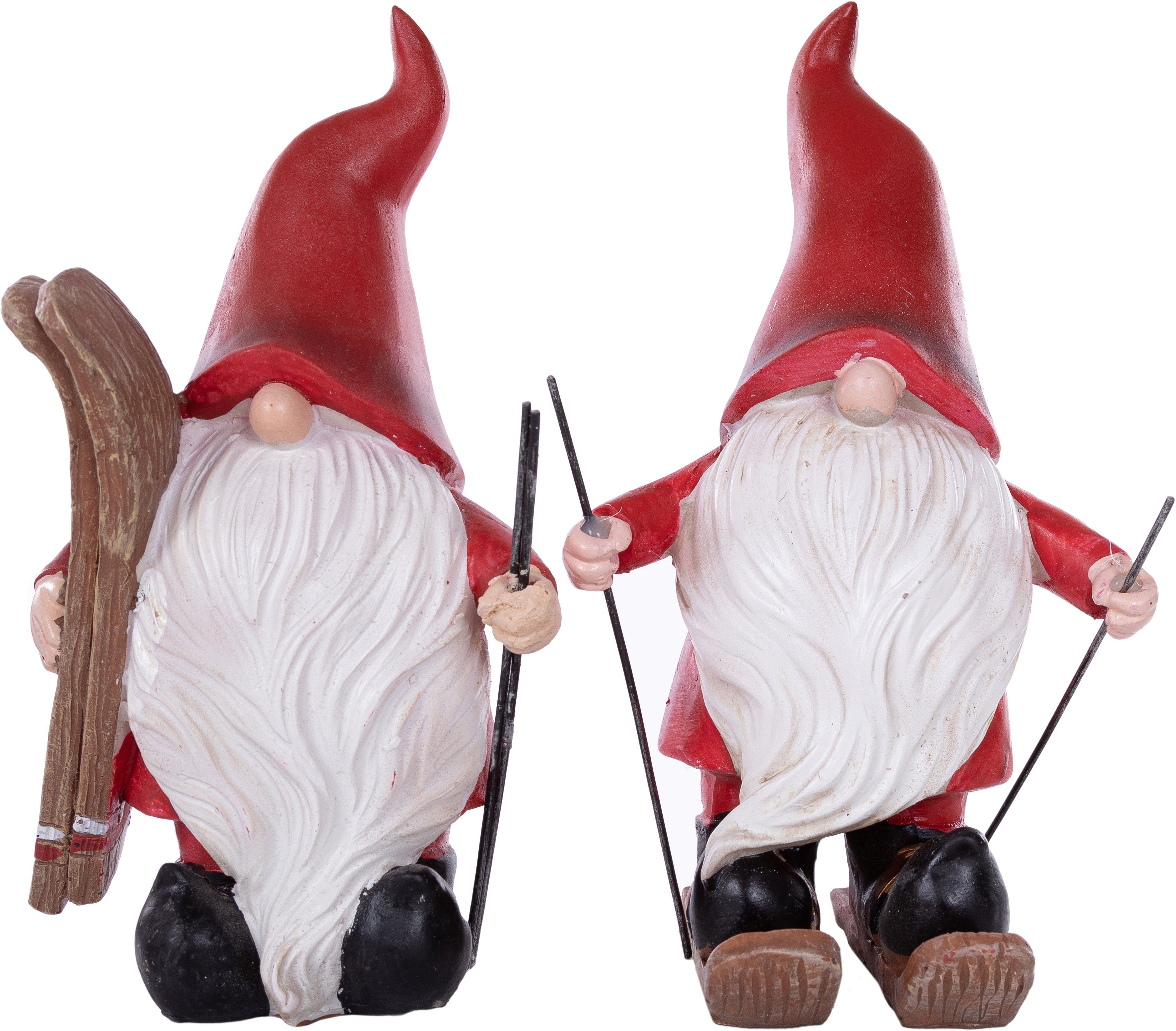 Myflair Möbel & Accessoires ca. Weihnachtsfigur Wichtel Weihnachtsdeko Höhe auf (Set, 20 rot 2 cm St), Skiern