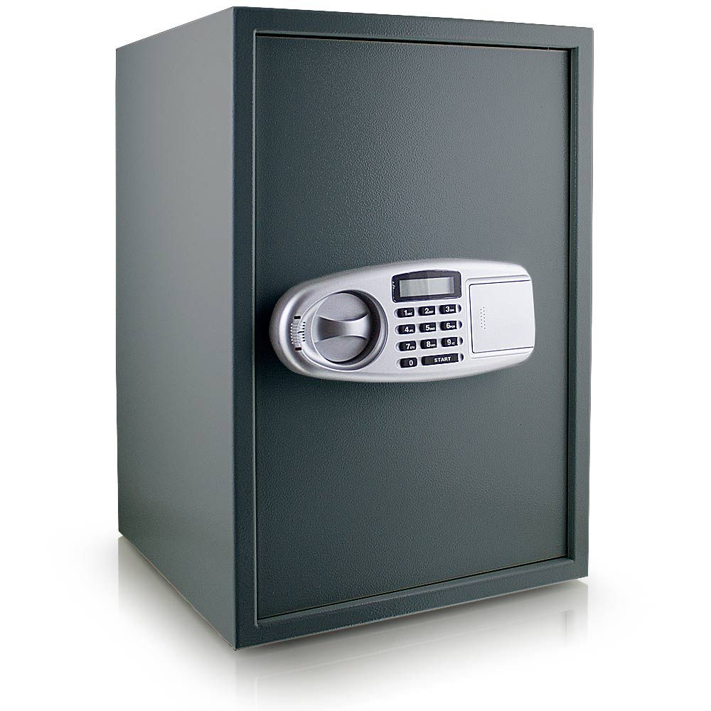 Bituxx Tresor elektronisch Grau, Aktentresor Möbeltresor Geldschrank Wandtresor, MS-11392