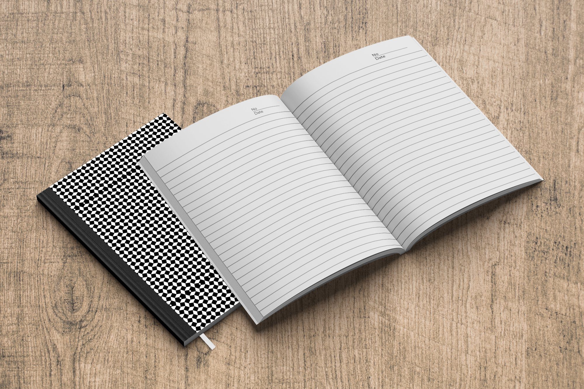 MuchoWow Notizbuch Gestaltung - Geometrie - Merkzettel, 98 Seiten, Haushaltsbuch A5, Muster, Notizheft, Tagebuch, Journal