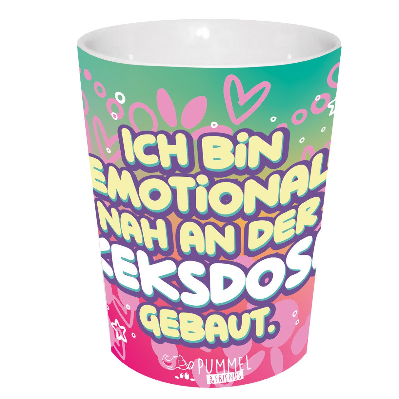Geda Labels GmbH Tasse Pummeleinhorn Keksdose, 1-tlg., Keramik, Rosa, 280ml, stapelbar