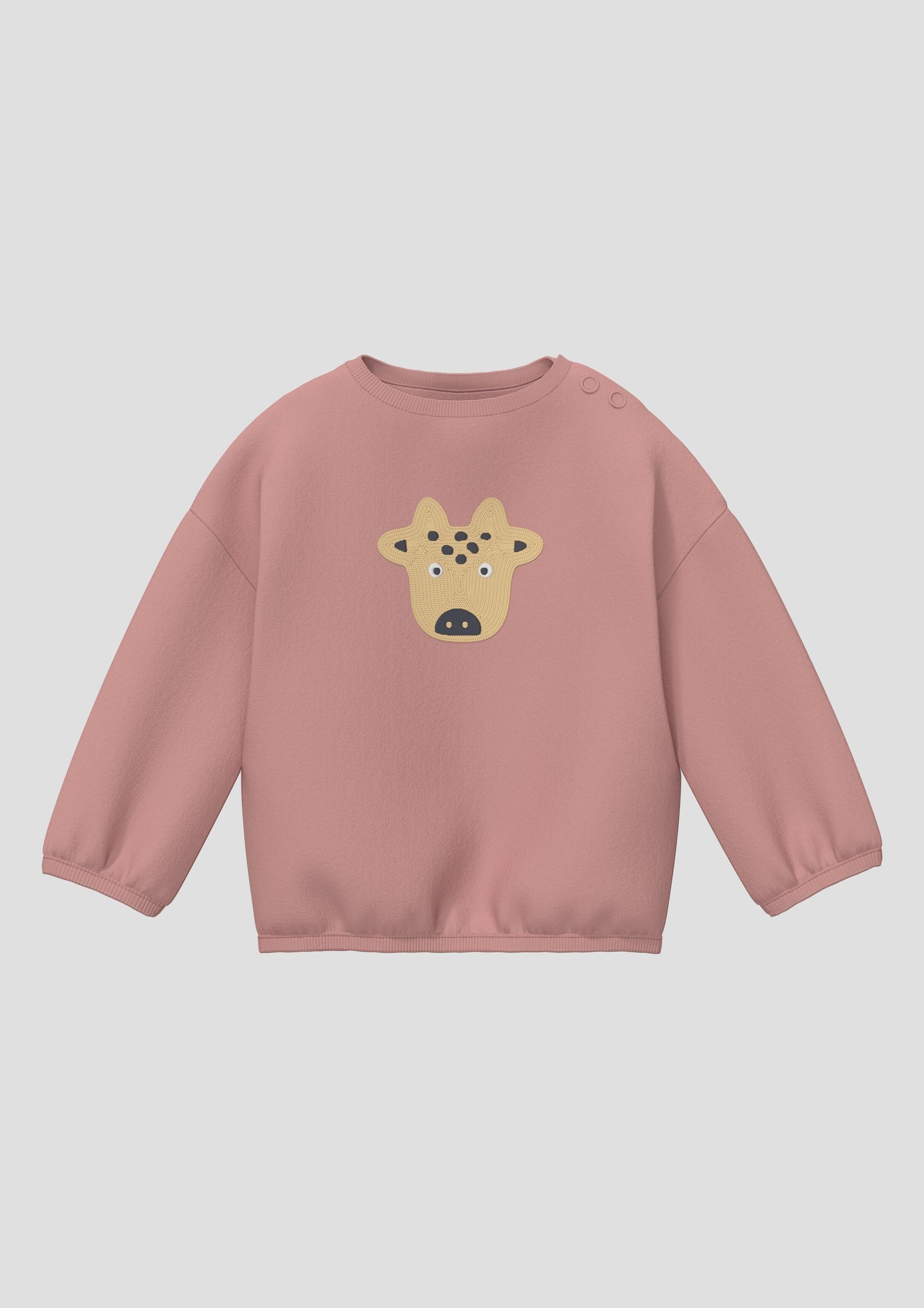 s.Oliver Sweatshirt Sweatshirt Unisex Sweatshirt mit Applikation im Loose Fit