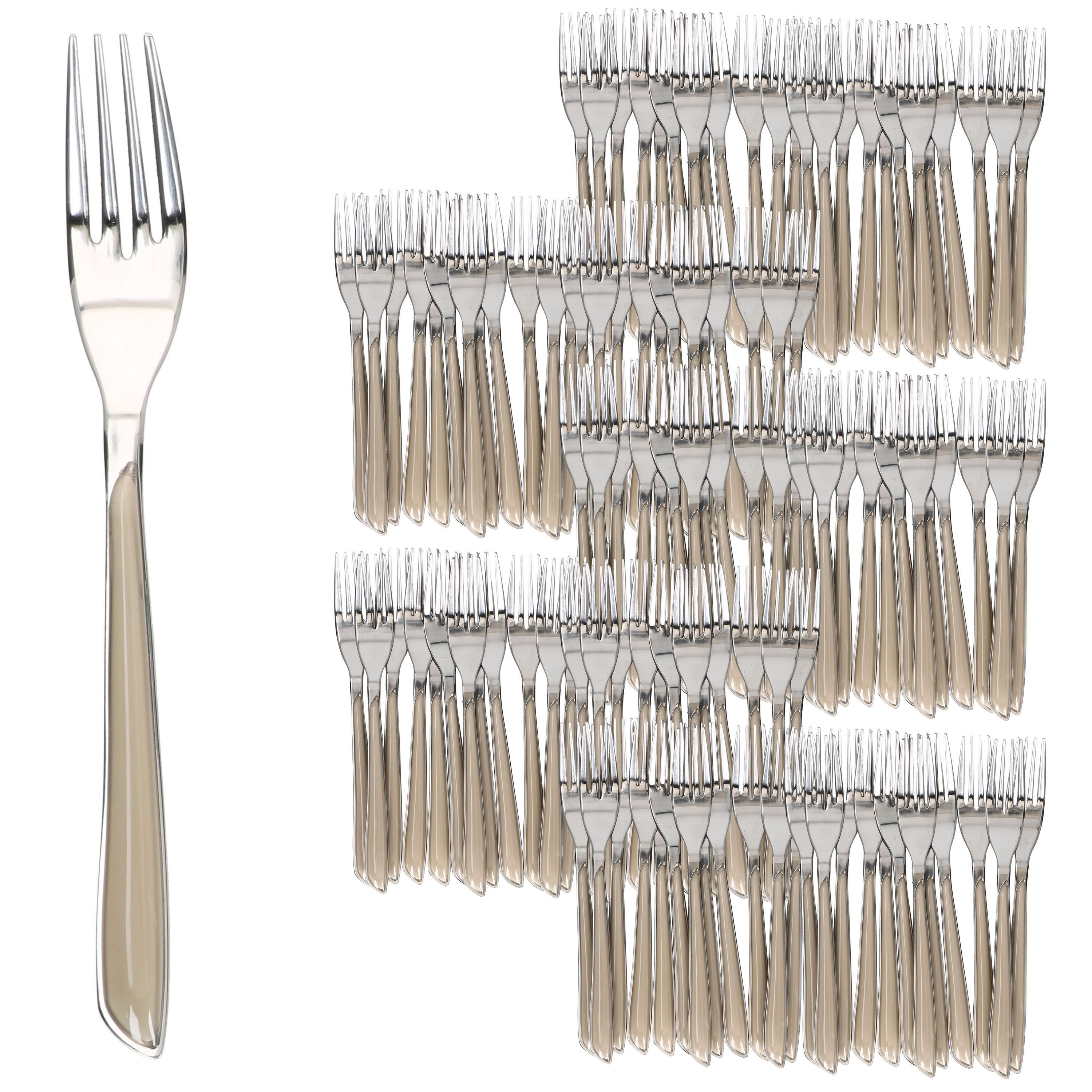 Ritzenhoff & Breker Besteck-Set Ritzenhoff Beauty Besteck 120x Menügabel taupe, Edelstahl