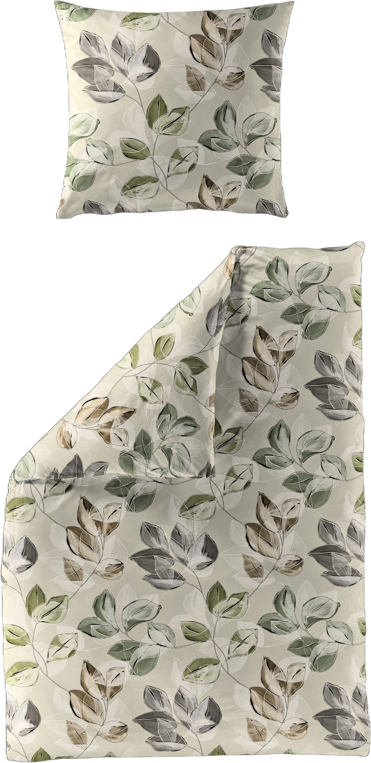 BIERBAUM Bettwäsche 4136, Biber, 2 teilig, Biber, 100 % Baumwolle, pflegeleicht, kuschelig weich
