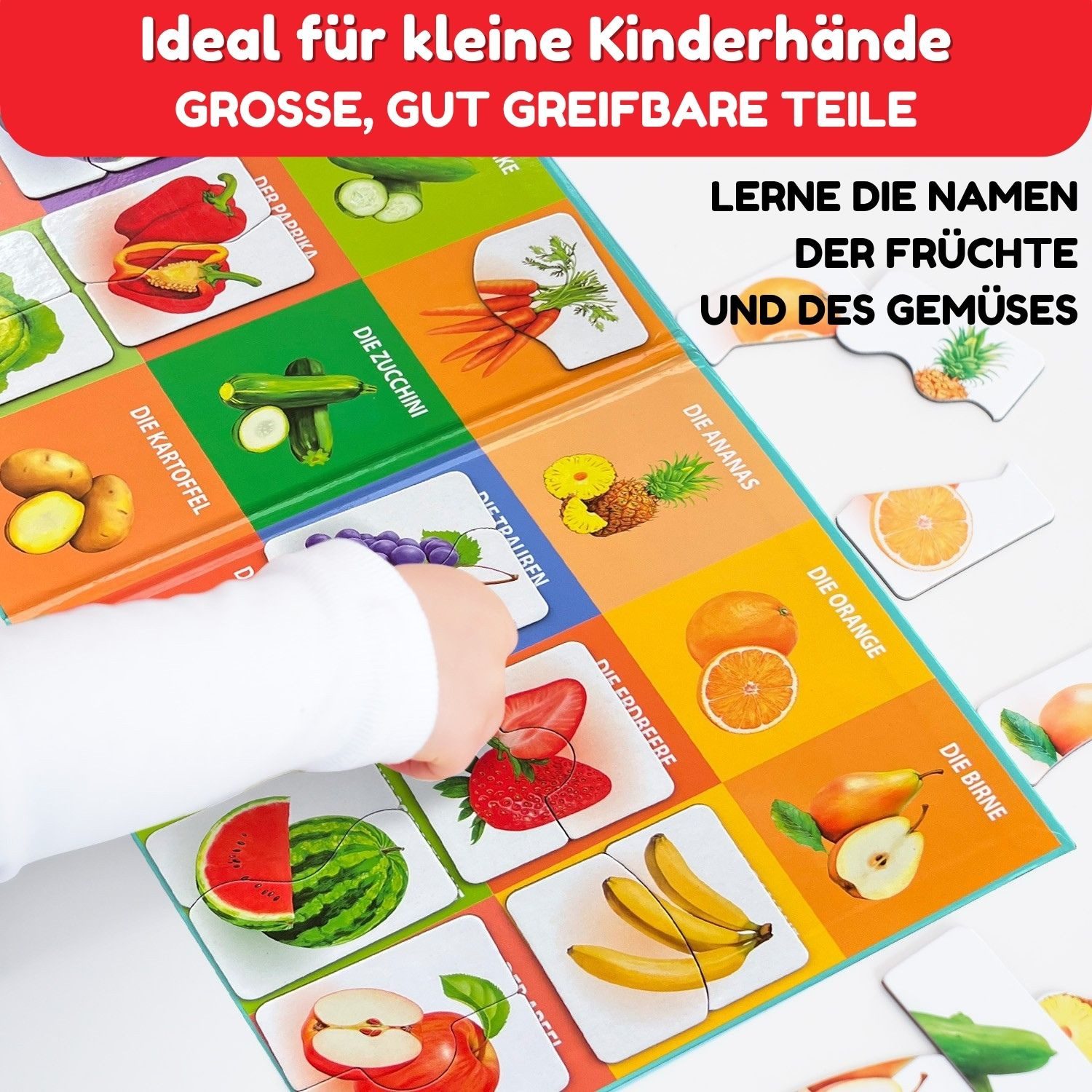 MAGNIKON Lernspielzeug Meine ersten magnetischen Puzzles (Puzzles mit großen Teilen, 36-St., für unterwegs), magnetisch – Bild 4 von 5